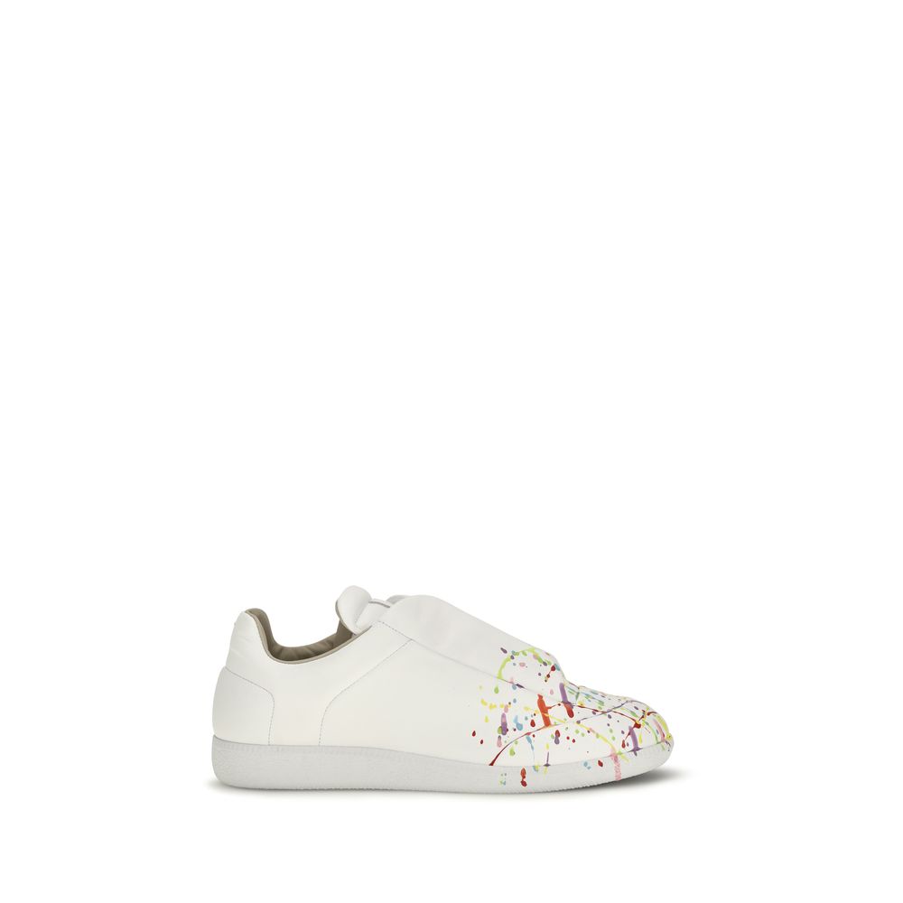 Maison Margiela White Calf Leather Bos Taurus Low Top Men's Sneakers
