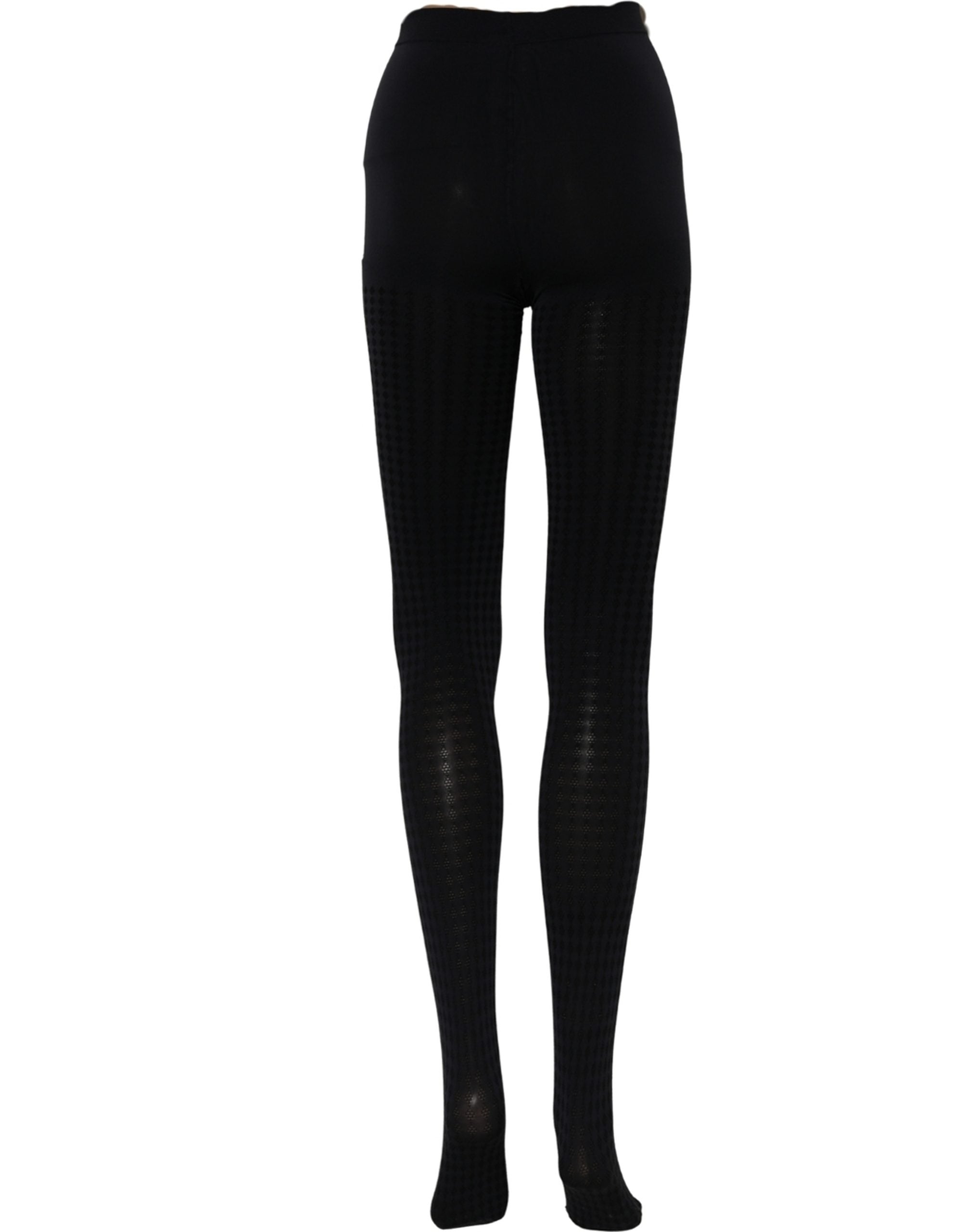 Dolce & Gabbana Black Nylon Tights Stocking Pantyhose Women's Socks