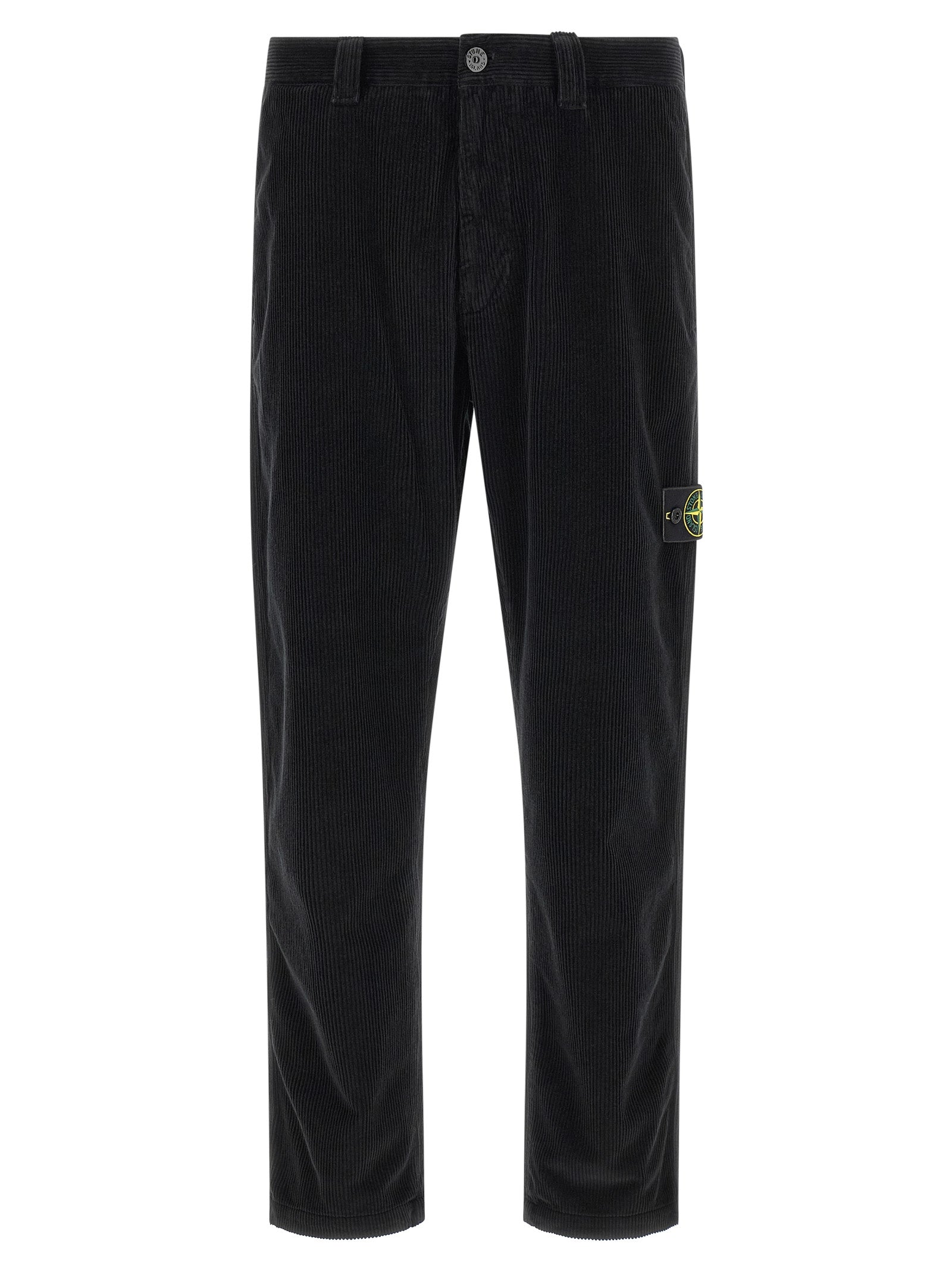 Stone Island Black Cotton Casual Men's Pants