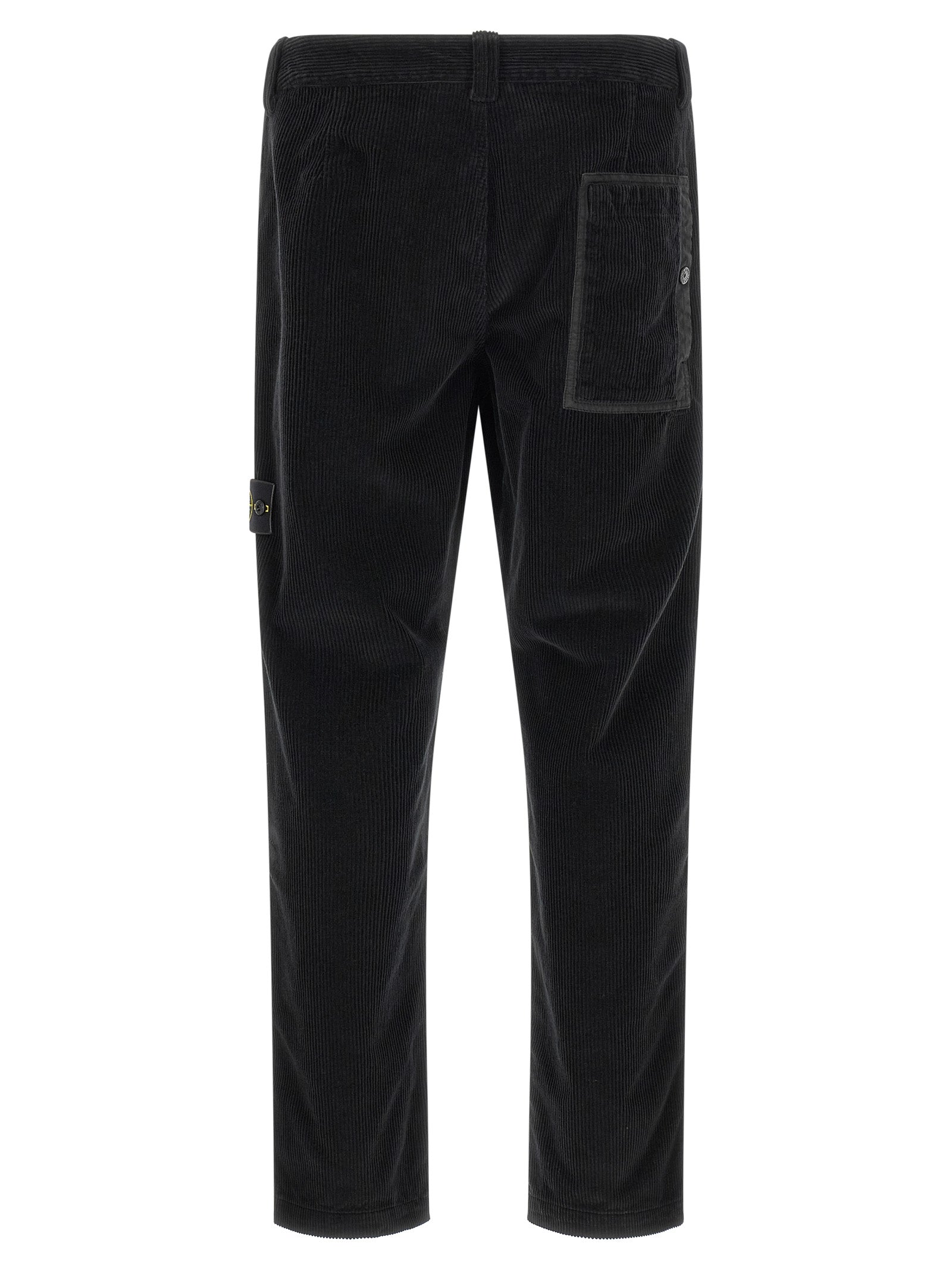 Stone Island Black Cotton Casual Men's Pants