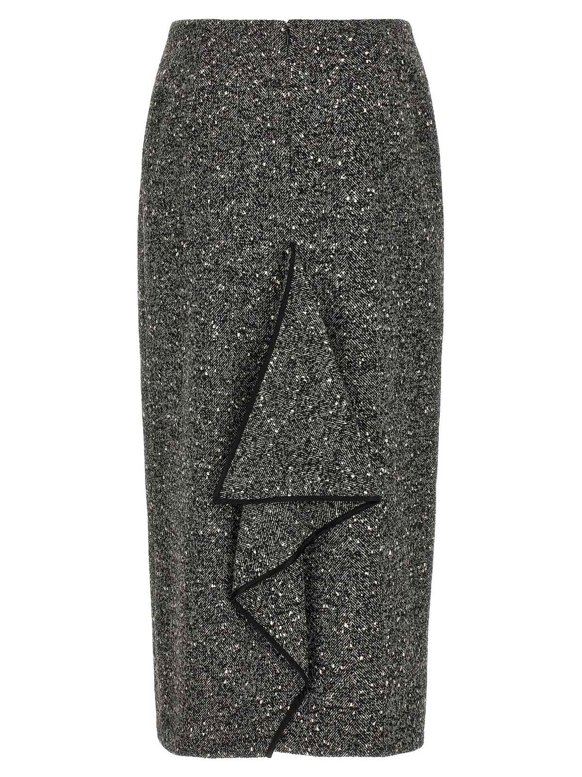 Valentino Garavani Bicolor Virgin Wool Midi Women's Skirt