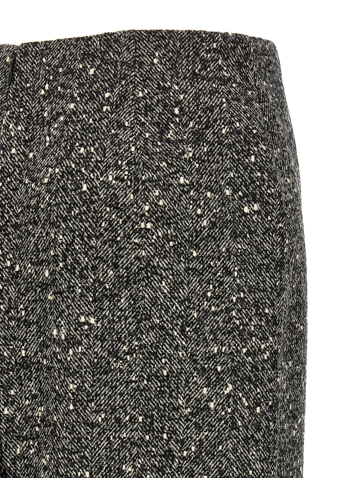 Valentino Garavani Bicolor Virgin Wool Midi Women's Skirt