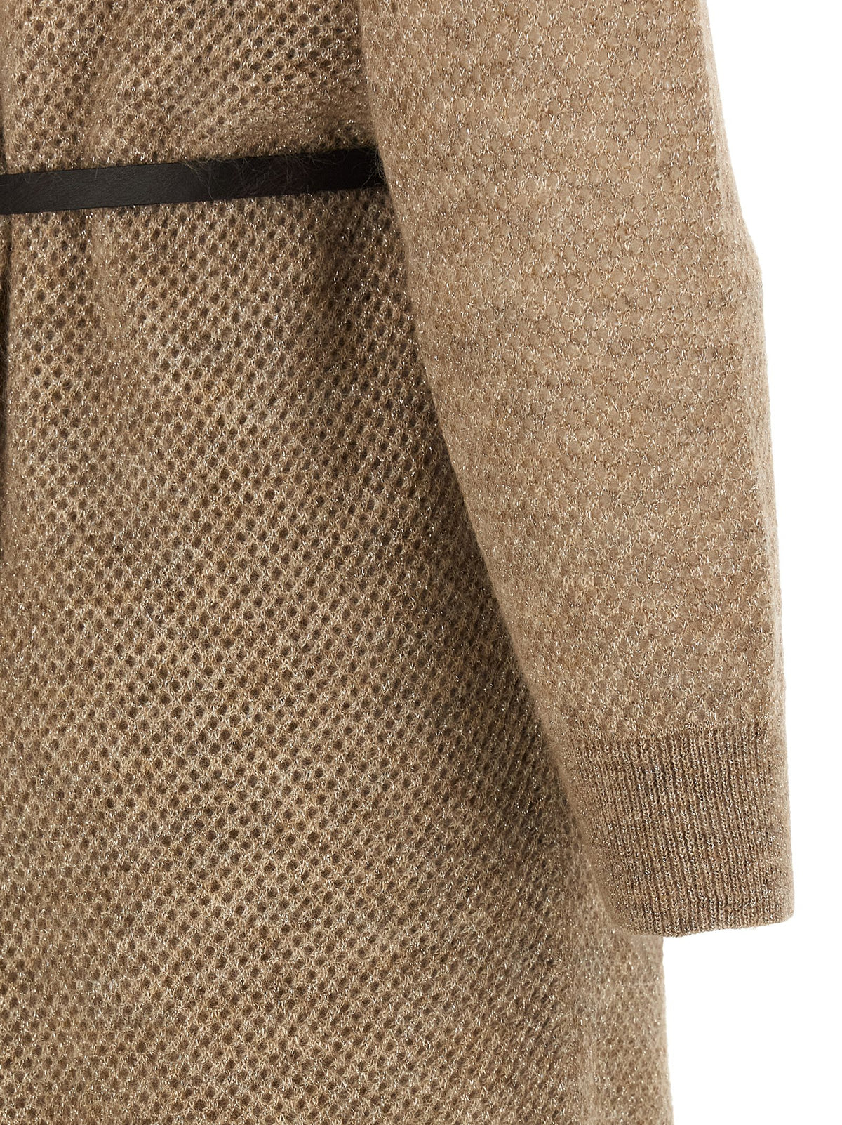 Brunello Cucinelli Beige Wool Midi Women's Dress