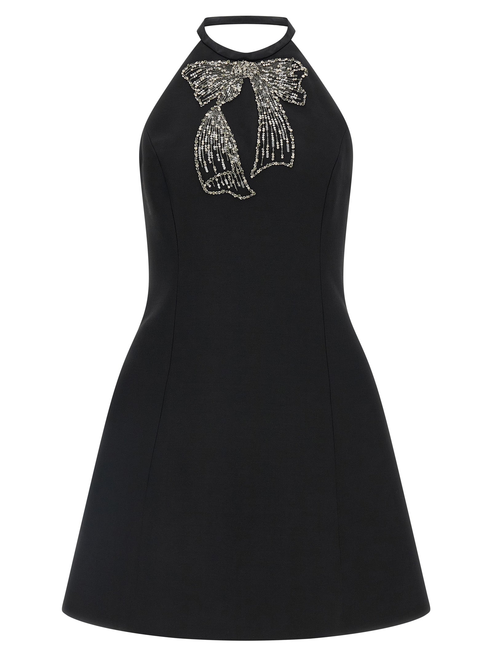 Valentino Garavani Black Virgin Wool Short Women's Dress