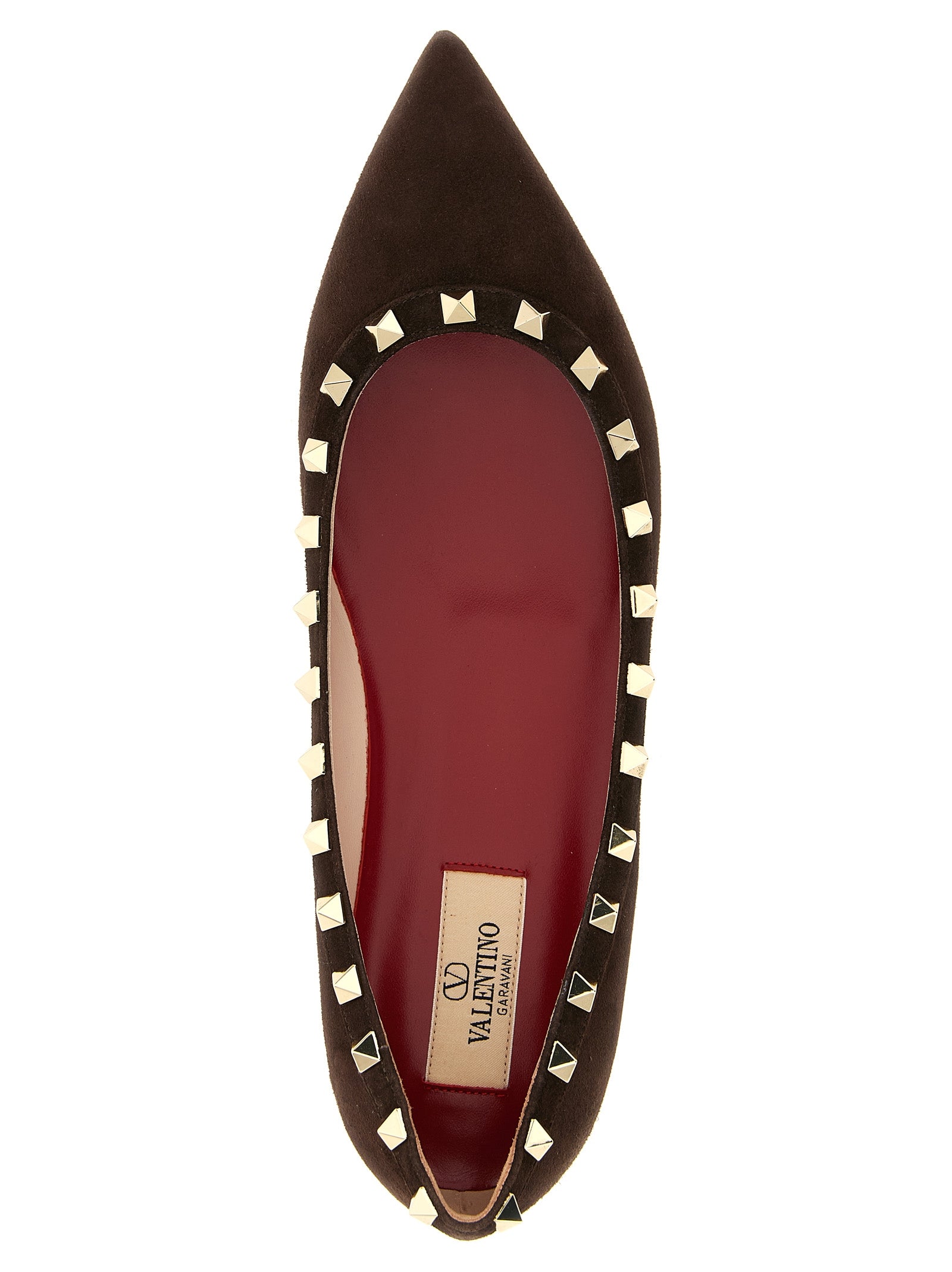 Valentino Garavani Brown Calfskin Ballet Women's Flats