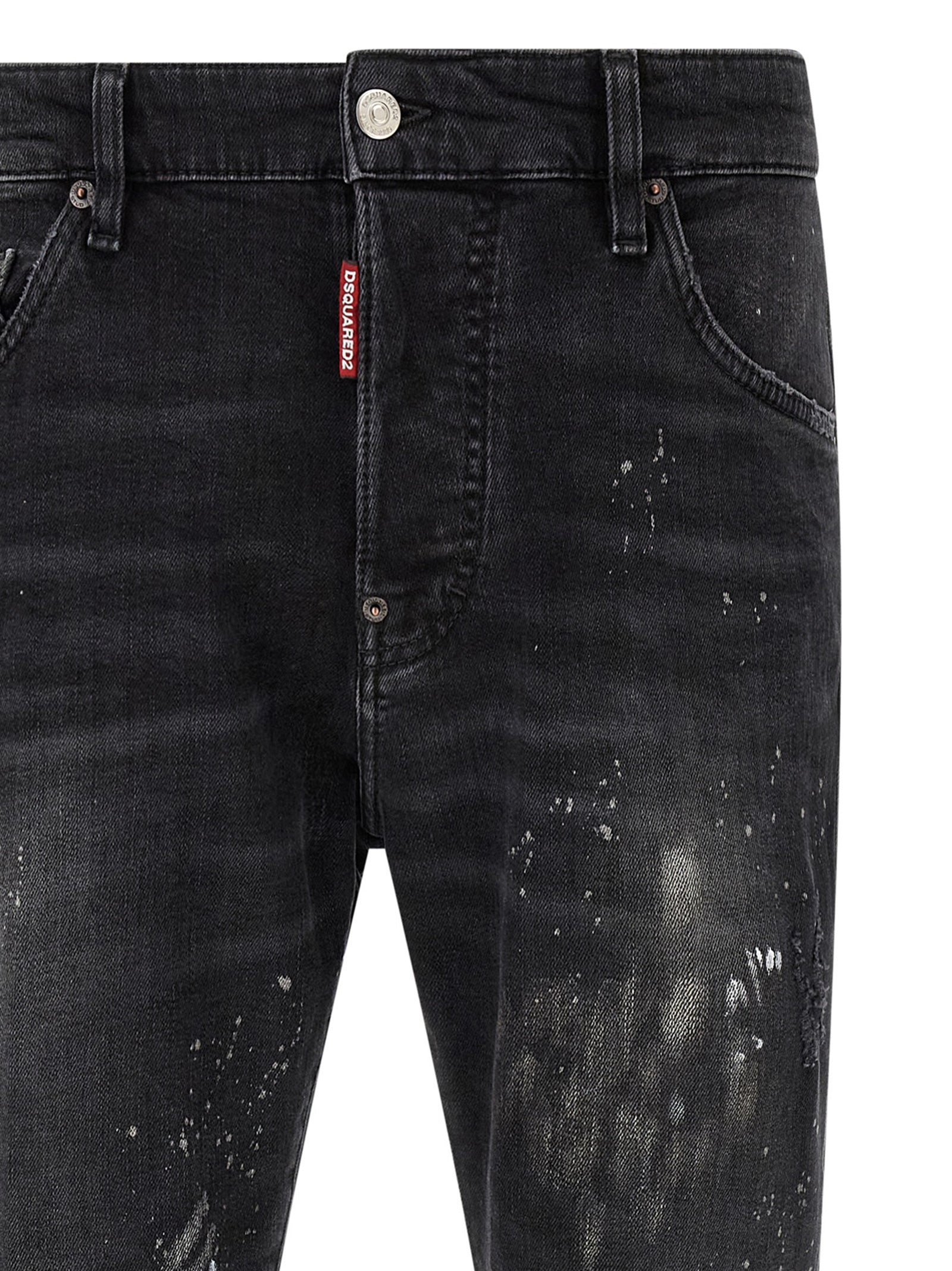 Dsquared² Black Cotton Slim Fit Men's Jeans