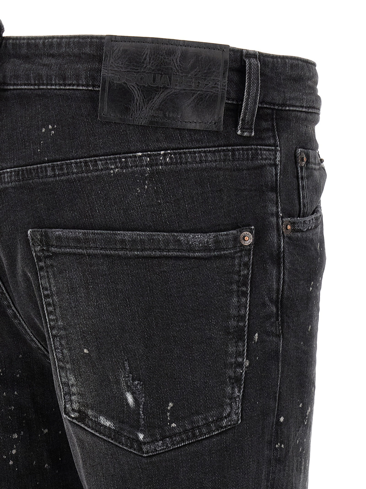 Dsquared² Black Cotton Slim Fit Men's Jeans