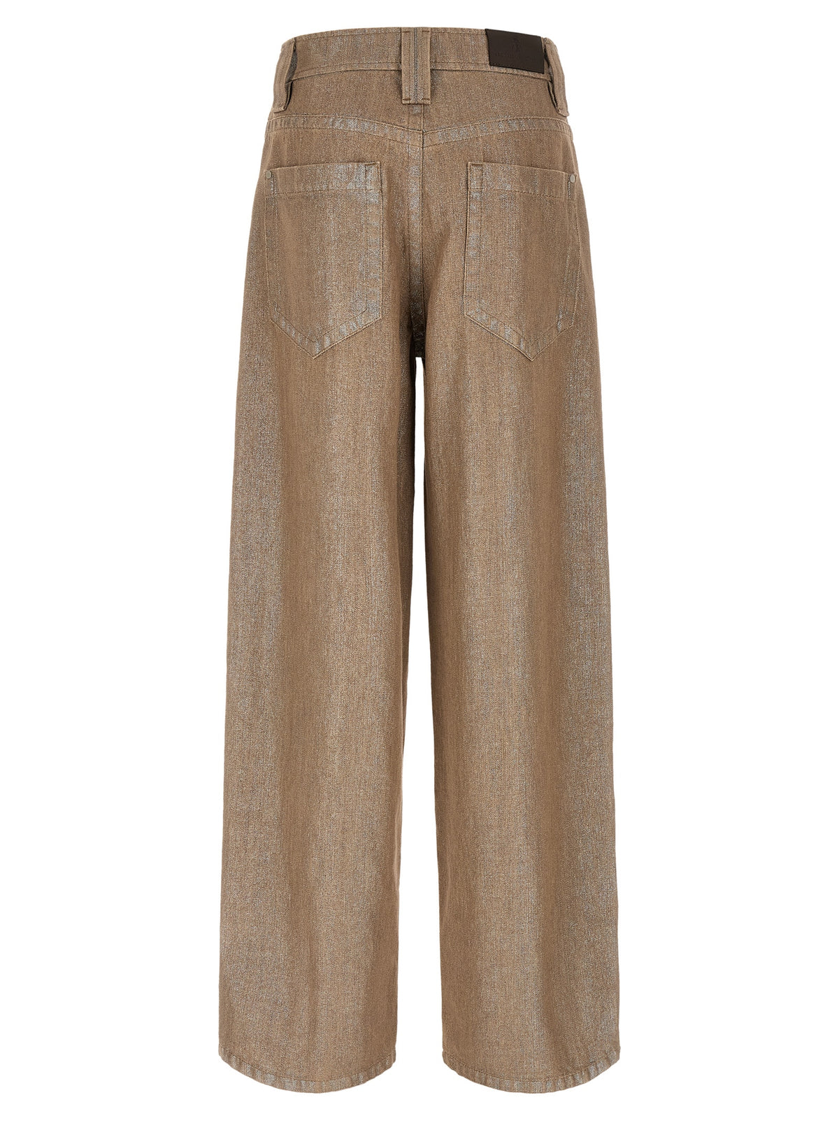 Brunello Cucinelli Beige Cotton Relaxed Fit Women's Jeans