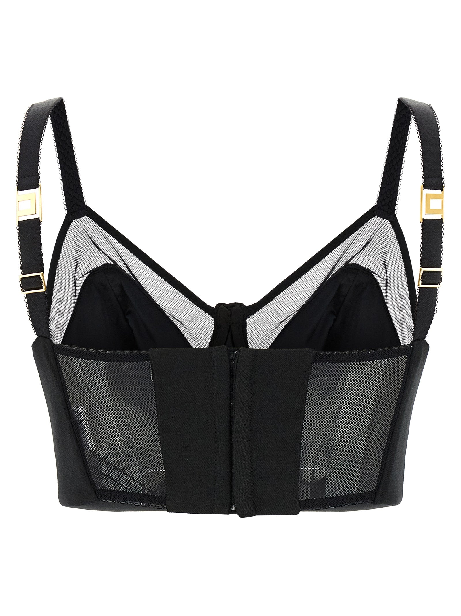 Elisabetta Franchi Black Virgin Wool Tank Women's Tops