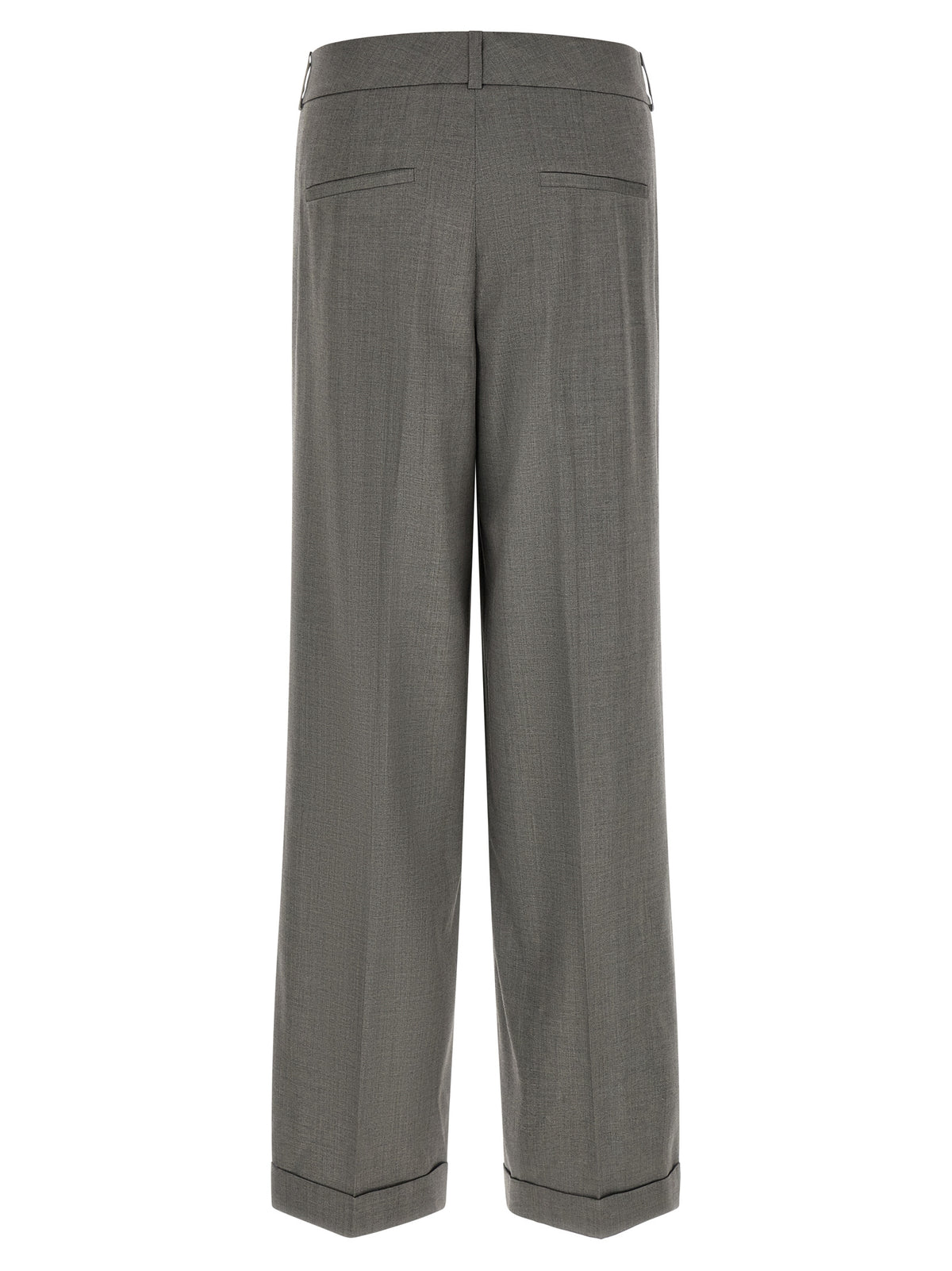 Peserico Gray Virgin Wool Casual Women's Pants