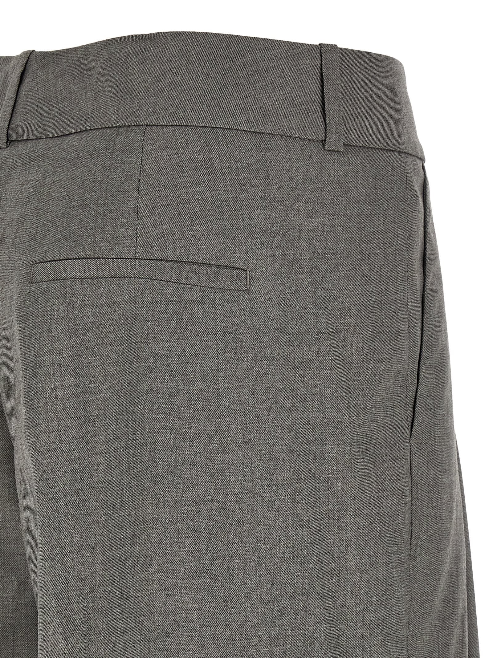 Peserico Gray Virgin Wool Casual Women's Pants