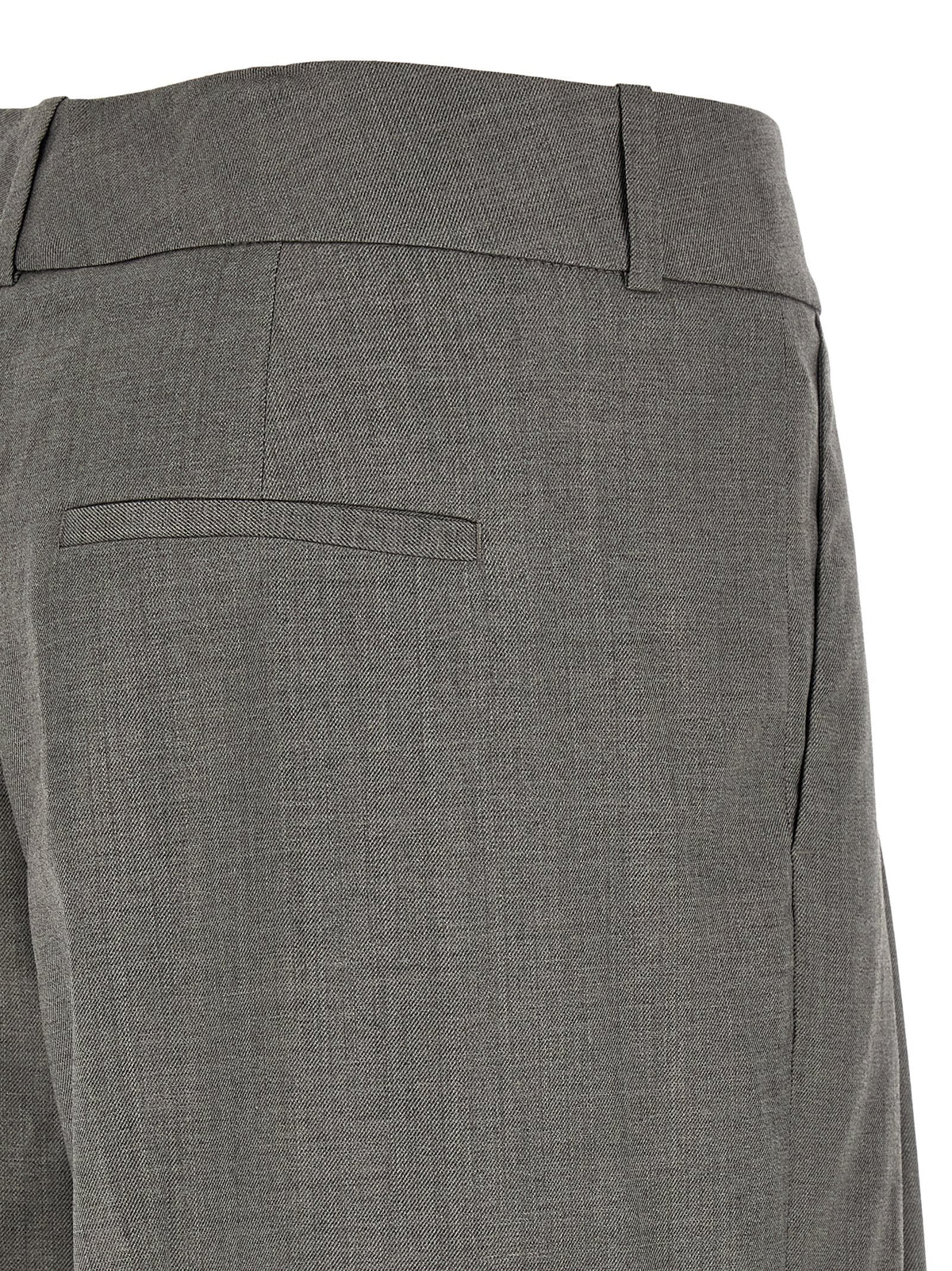Peserico Gray Virgin Wool Casual Women's Pants