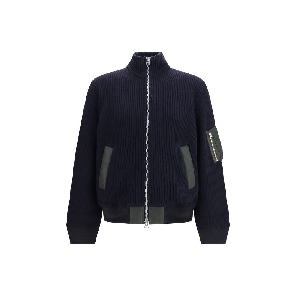 Sacai Blue Wool Oves Aries Men's Sweatshirt