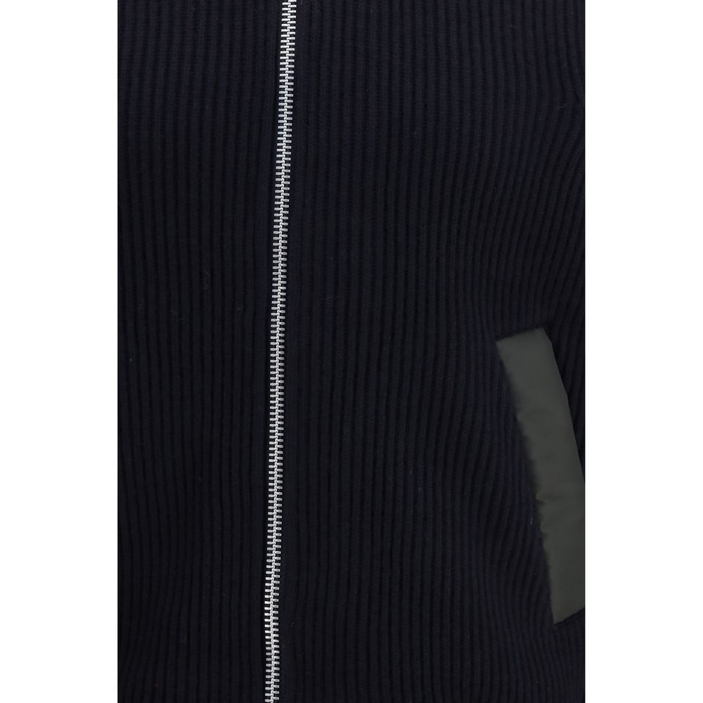 Sacai Blue Wool Oves Aries Men's Sweatshirt