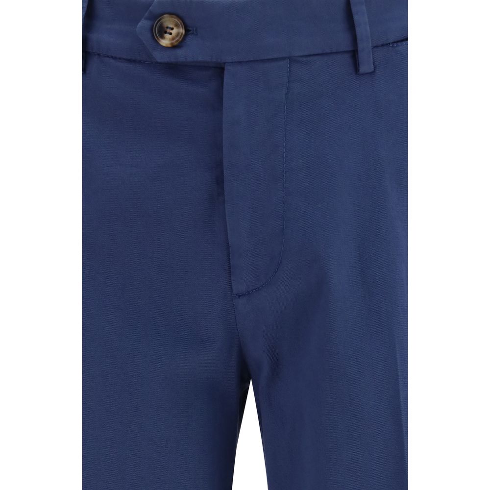 Brunello Cucinelli Blue Cotton Men's Pants