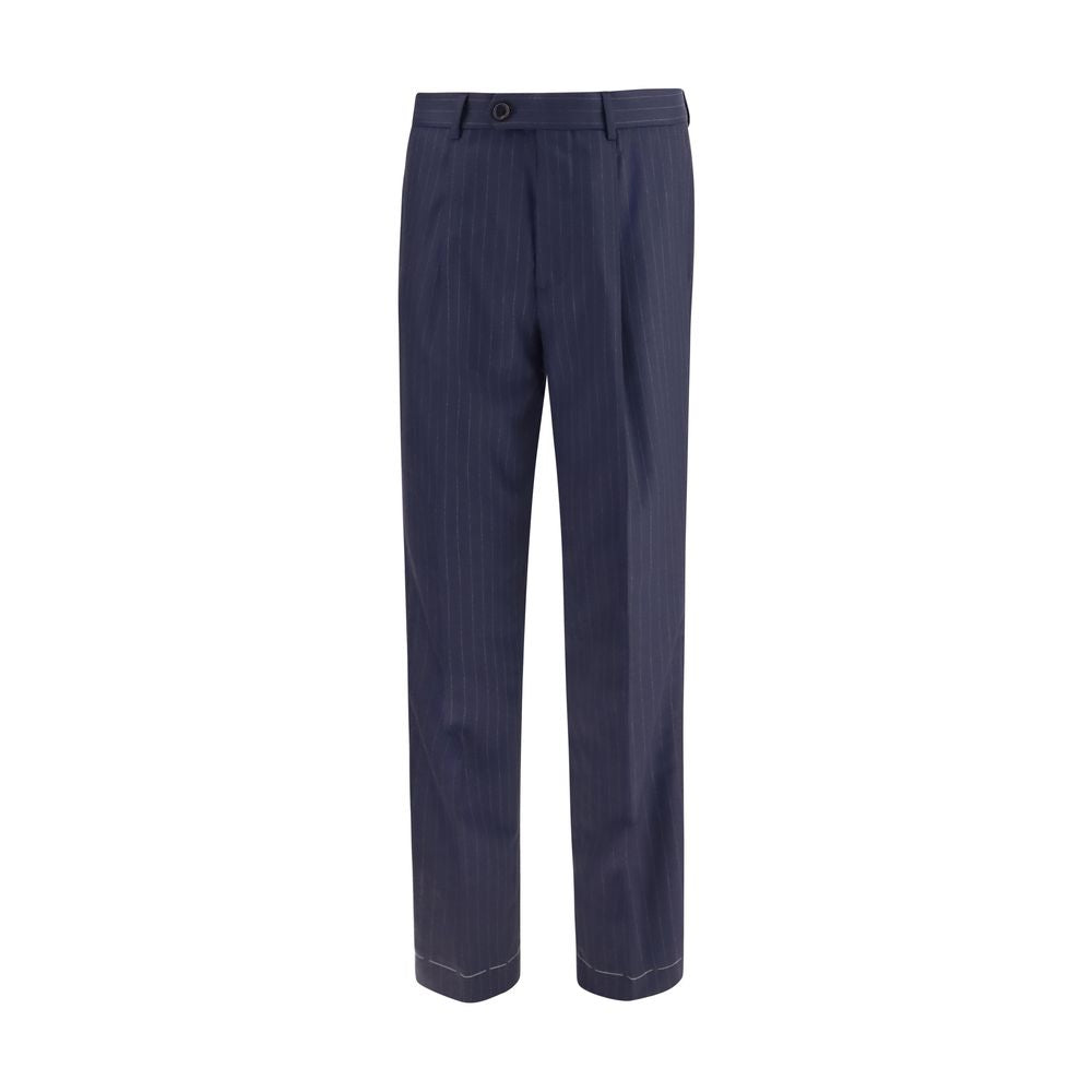 Brunello Cucinelli Blue Wool Oves Aries Dress Men's Pants