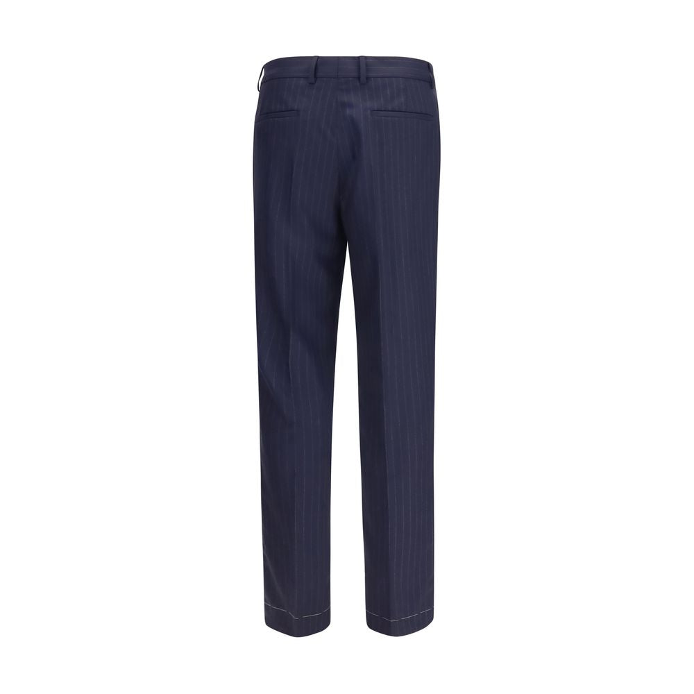 Brunello Cucinelli Blue Wool Oves Aries Dress Men's Pants