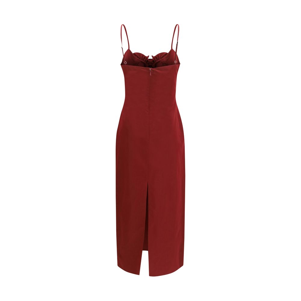 Magda Butrym Bordeaux Cotton Cocktail Women's Dress
