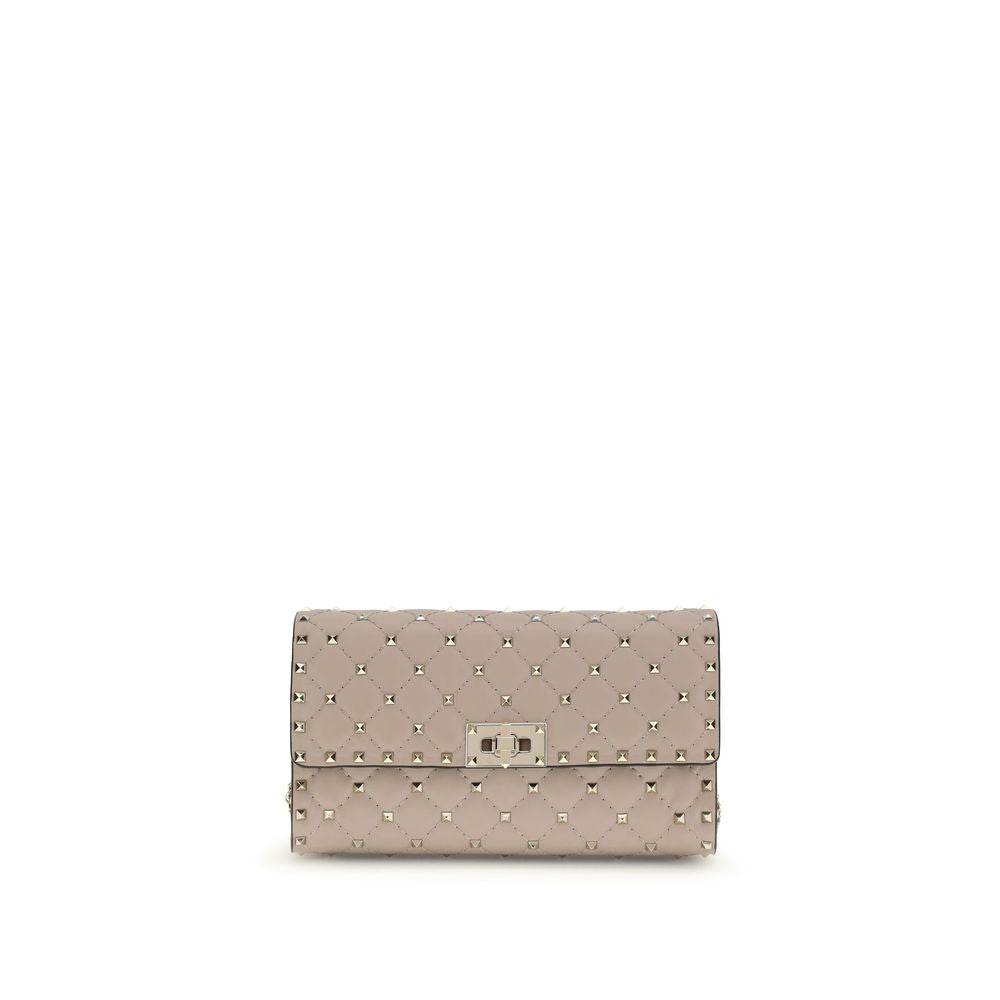 Valentino Garavani Beige Calf Leather Bos Taurus Shoulder Women's Bag