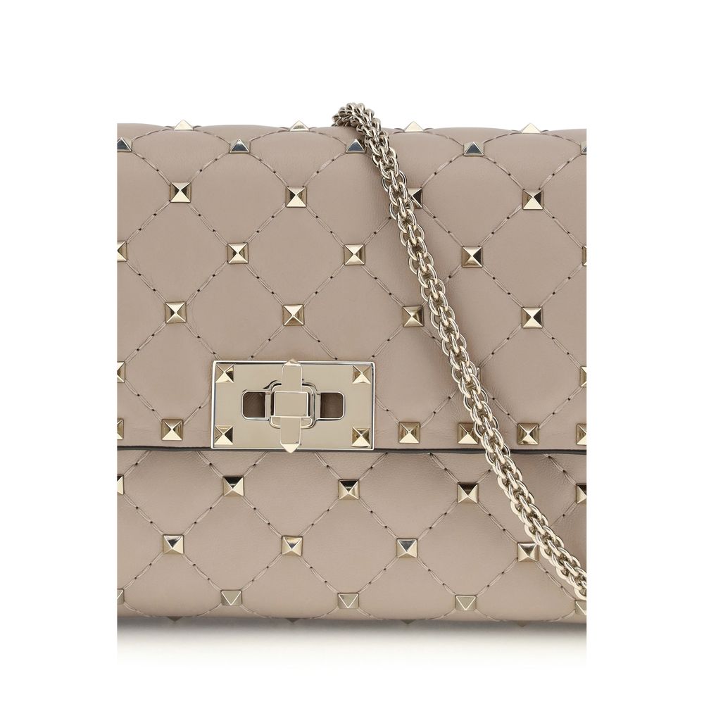 Valentino Garavani Beige Calf Leather Bos Taurus Shoulder Women's Bag
