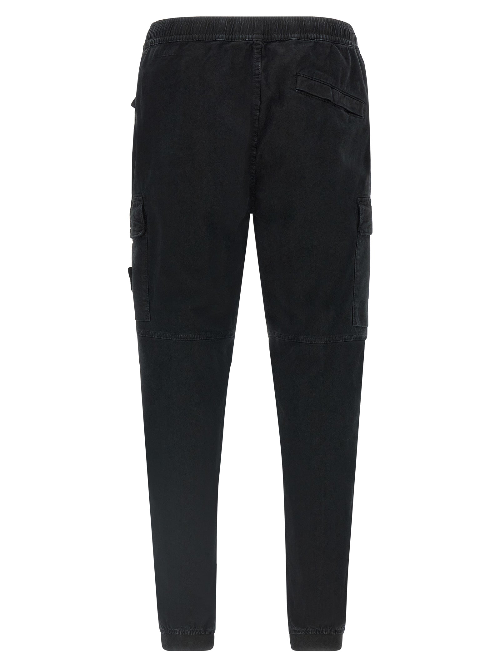 Stone Island Black Cotton Cargo Men's Pants