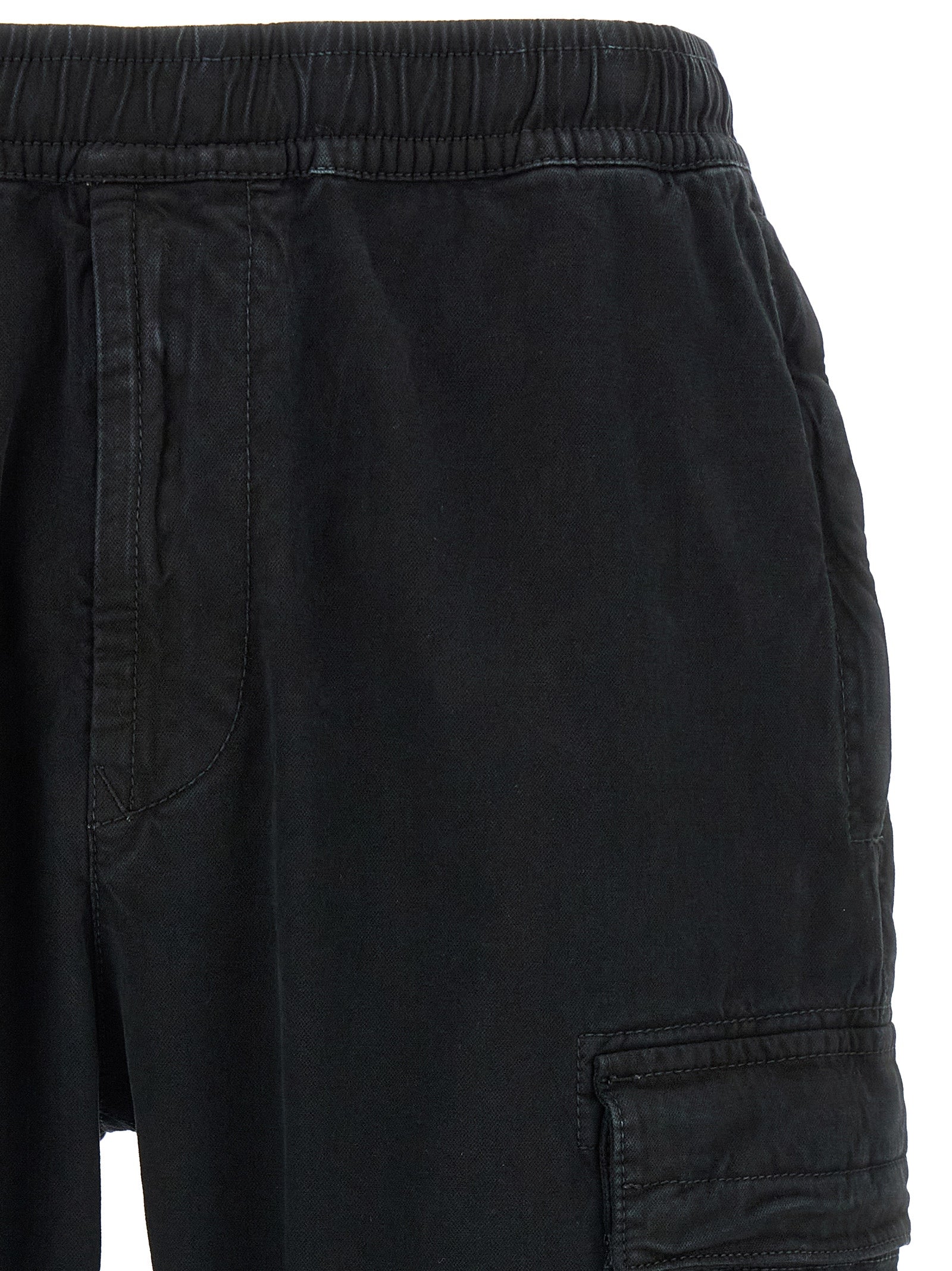 Stone Island Black Cotton Cargo Men's Pants