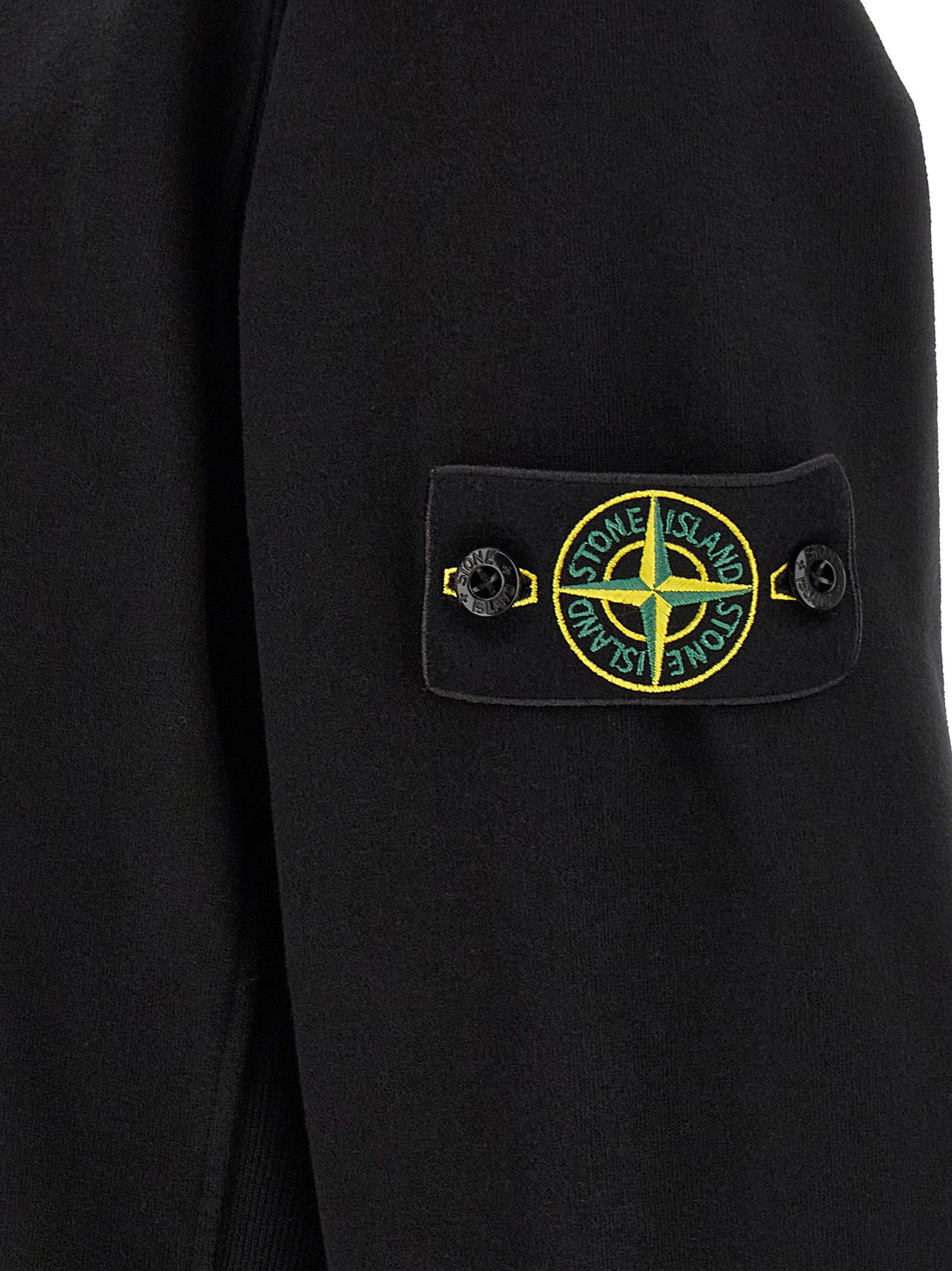 Stone Island Black Cotton Men's Sweatshirt