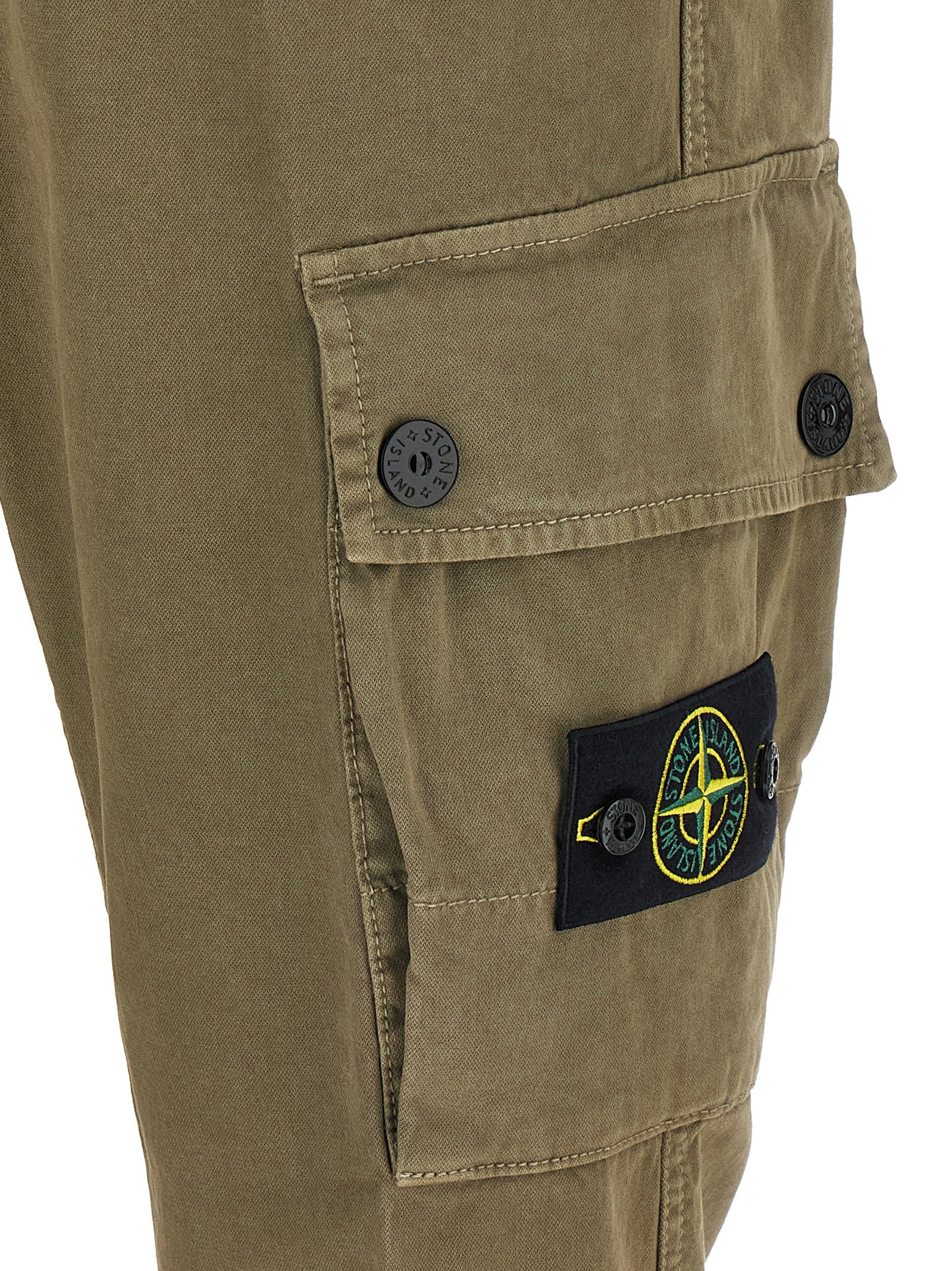 Stone Island Bicolor Cotton Cargo Men's Pants