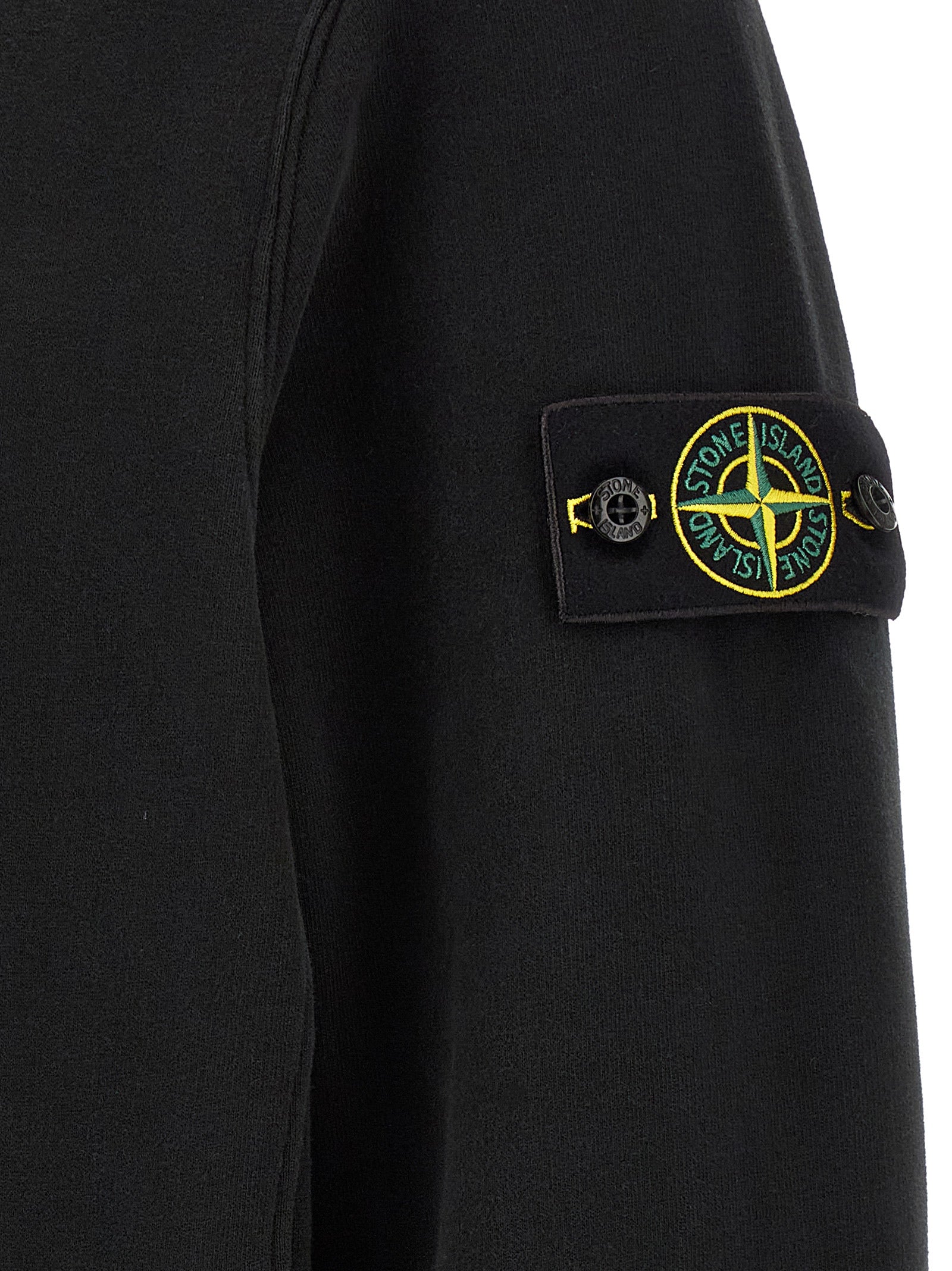 Stone Island Black Cotton Men's Sweatshirt
