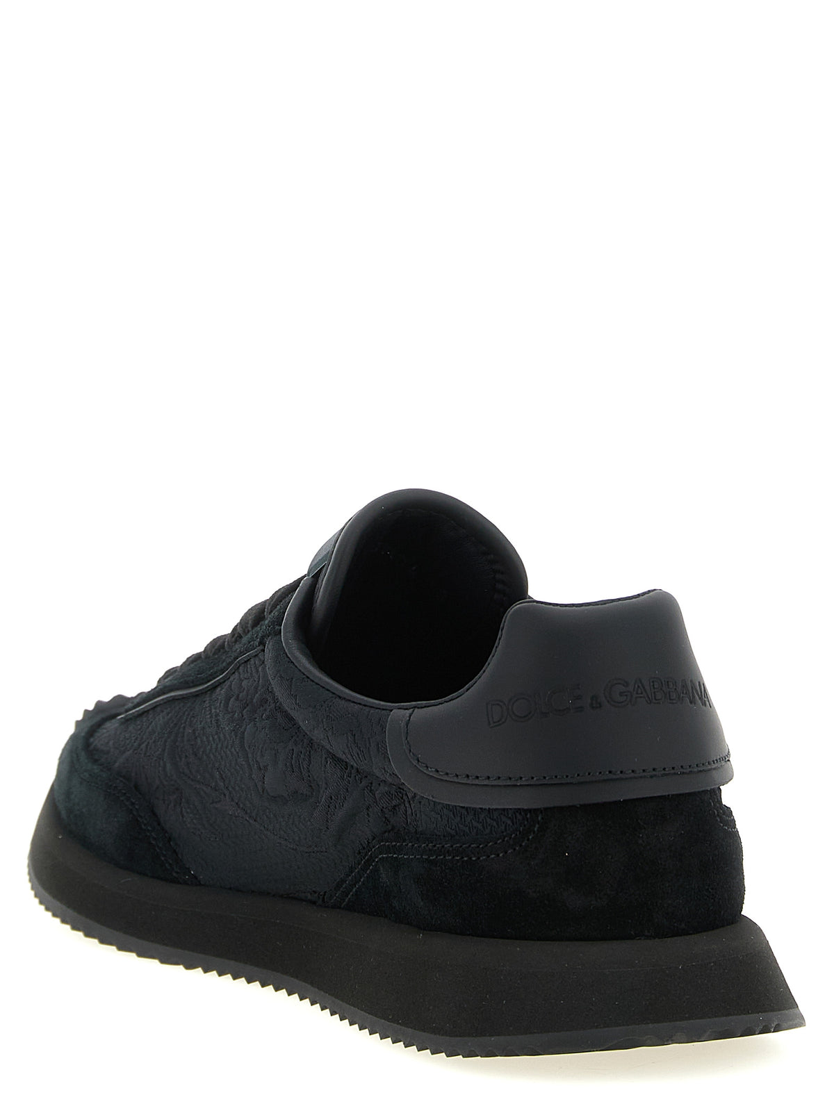 Dolce & Gabbana Black Leather Athletic Women's Sneakers