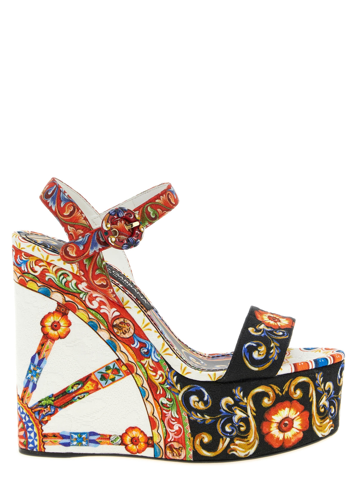 Dolce & Gabbana Multicolor Viscose Wedge Women's Sandals