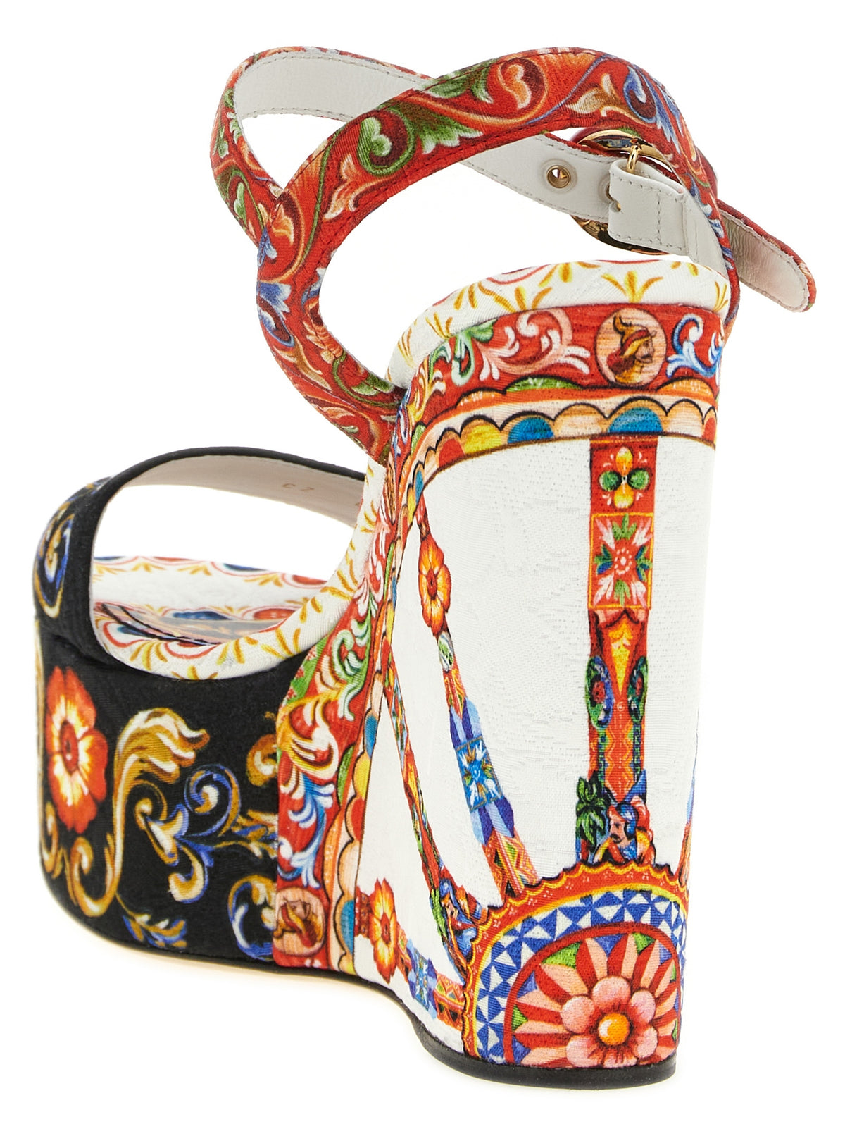 Dolce & Gabbana Multicolor Viscose Wedge Women's Sandals