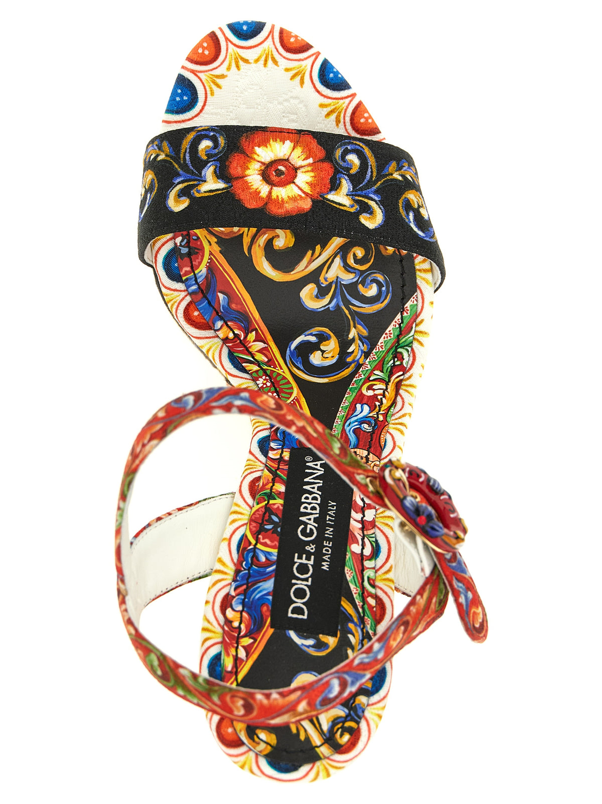 Dolce & Gabbana Multicolor Viscose Wedge Women's Sandals