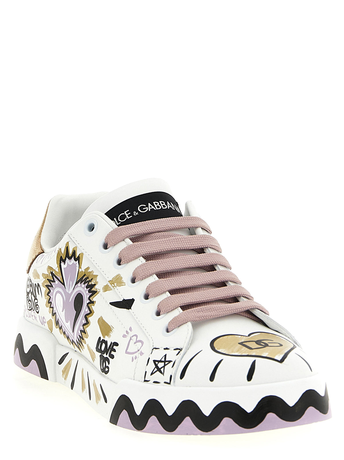 Dolce & Gabbana Multicolor Calfskin Low Top Women's Sneakers