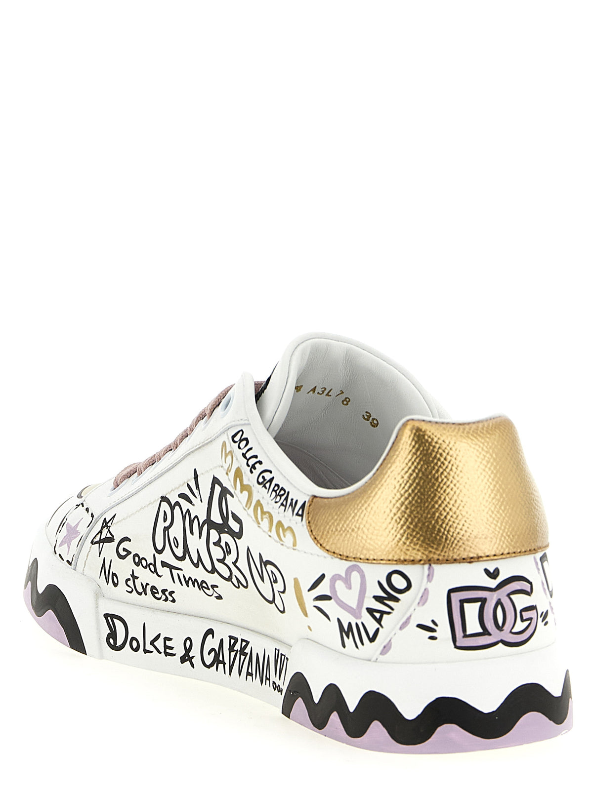 Dolce & Gabbana Multicolor Calfskin Low Top Women's Sneakers