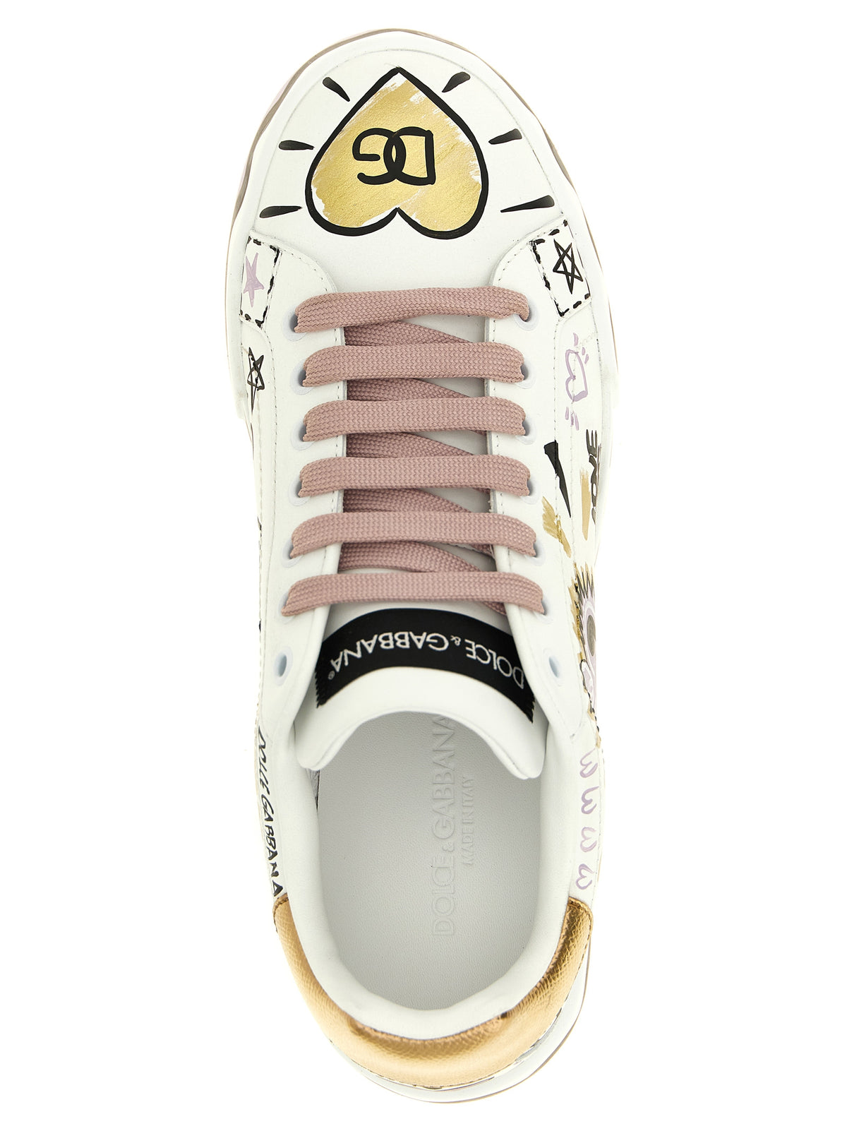 Dolce & Gabbana Multicolor Calfskin Low Top Women's Sneakers