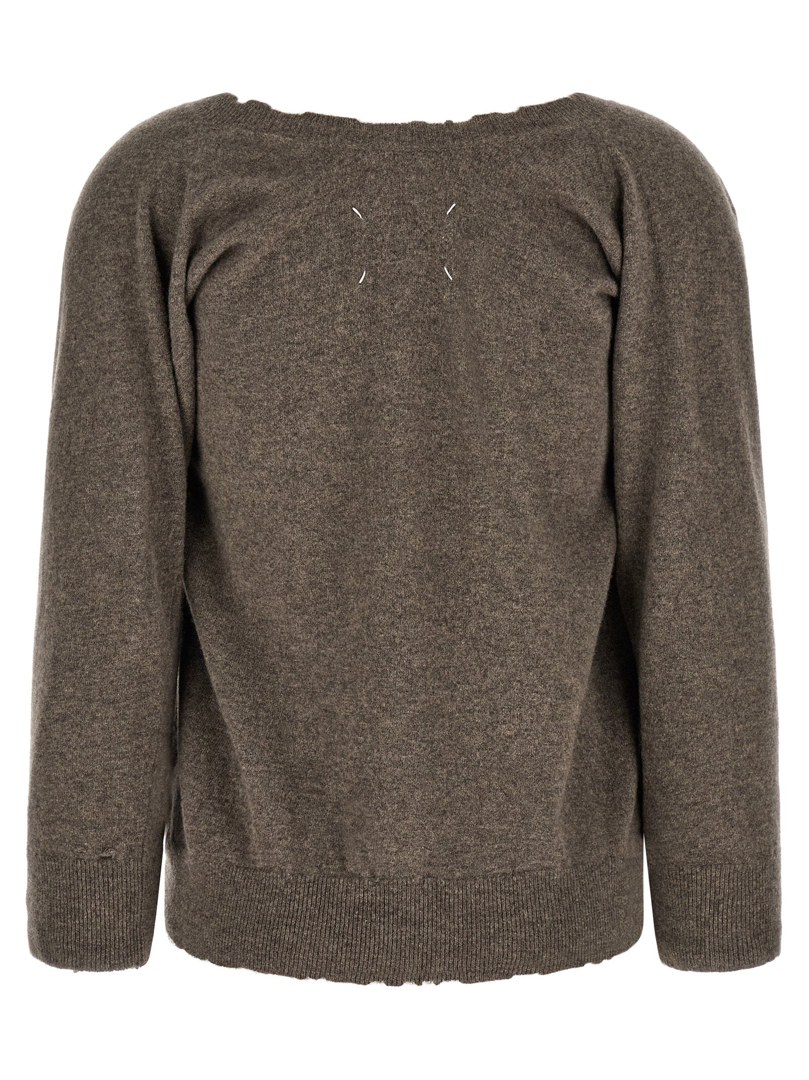 Maison Margiela Brown Virgin Wool Women's Cardigan