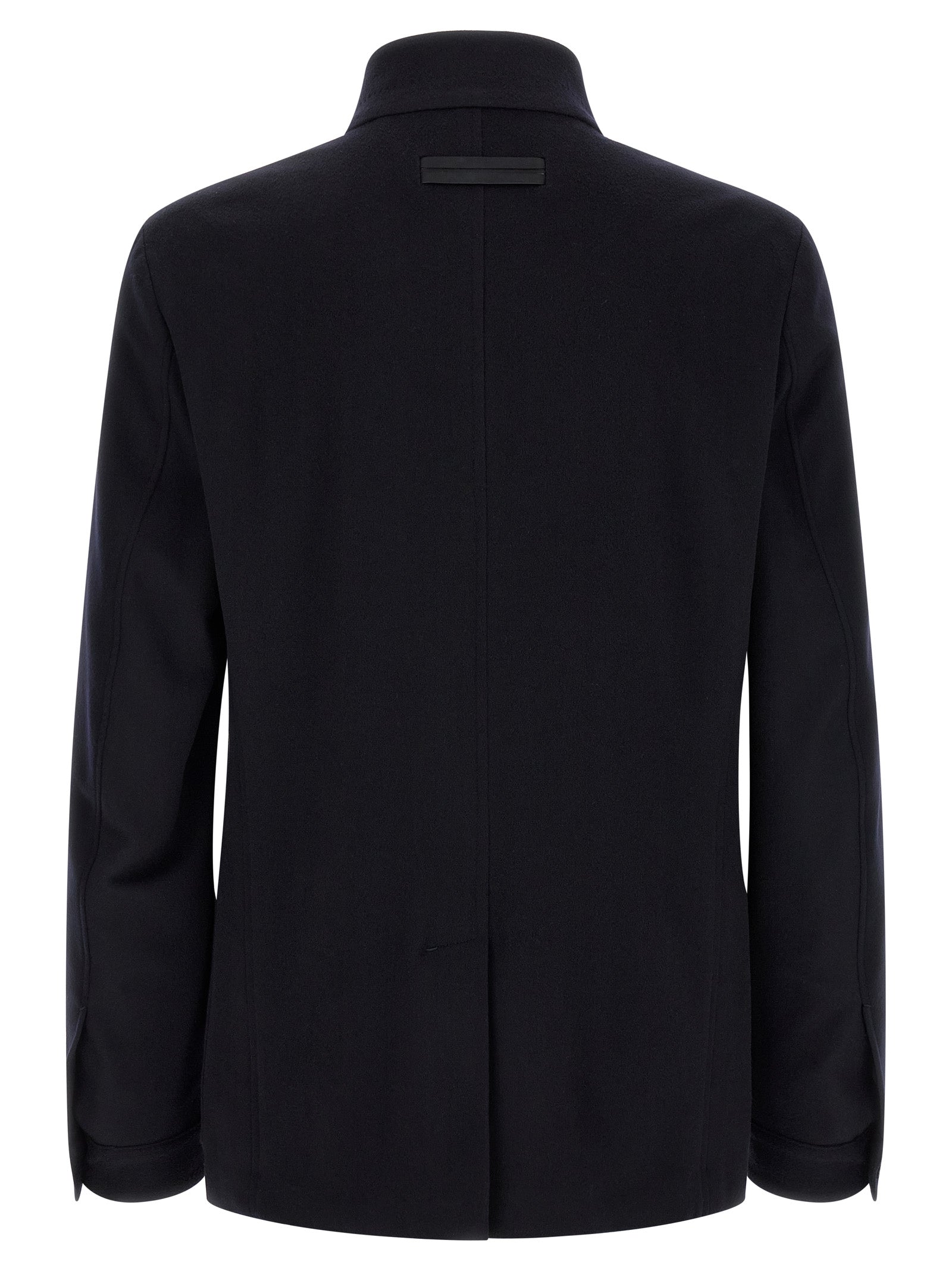 ZEGNA Blue Cashmere Full-Length Men's Jacket