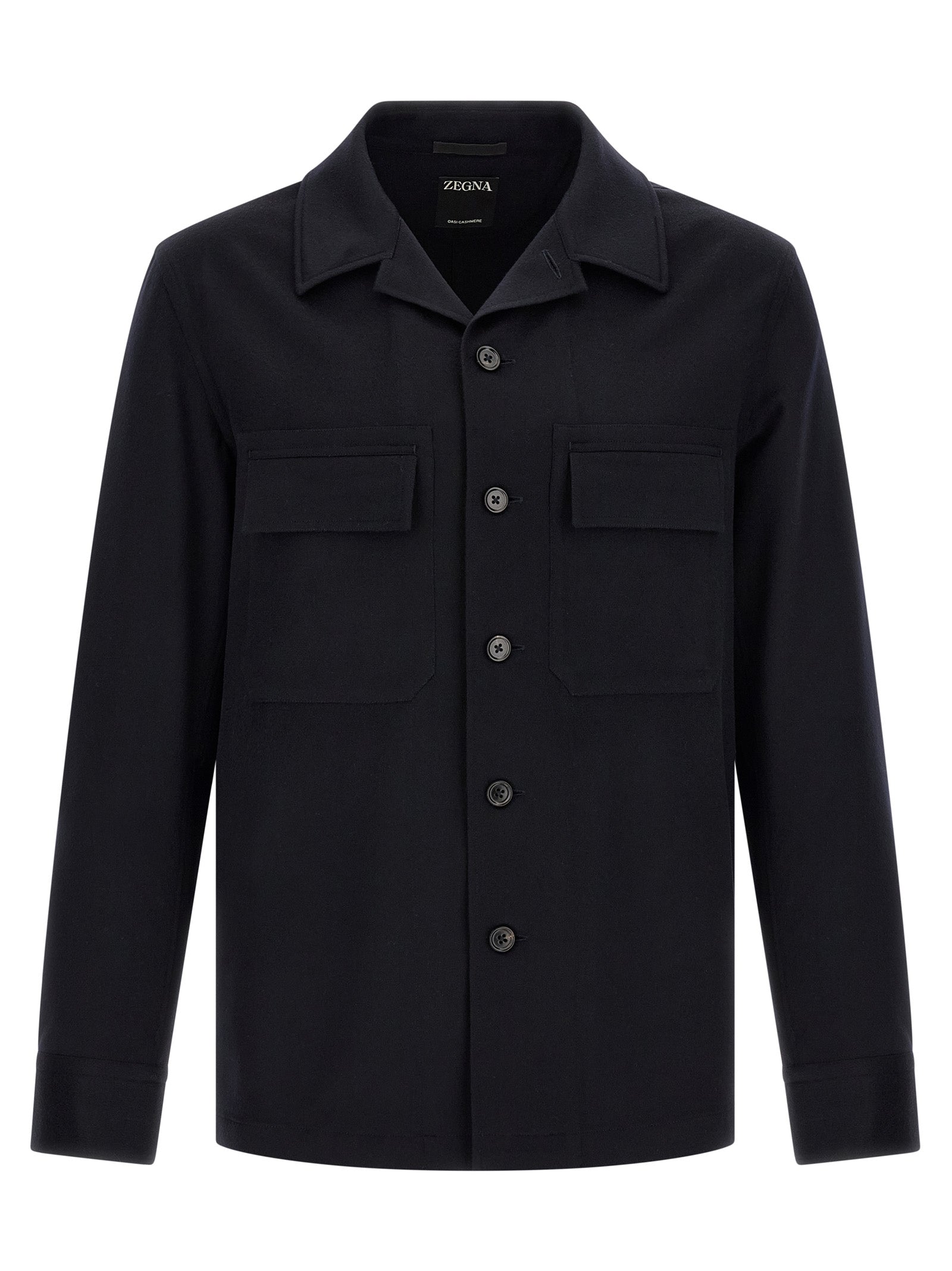 ZEGNA Blue Wool Men's Blouse