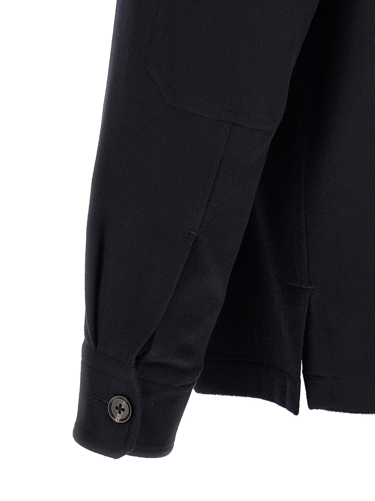ZEGNA Blue Wool Men's Blouse