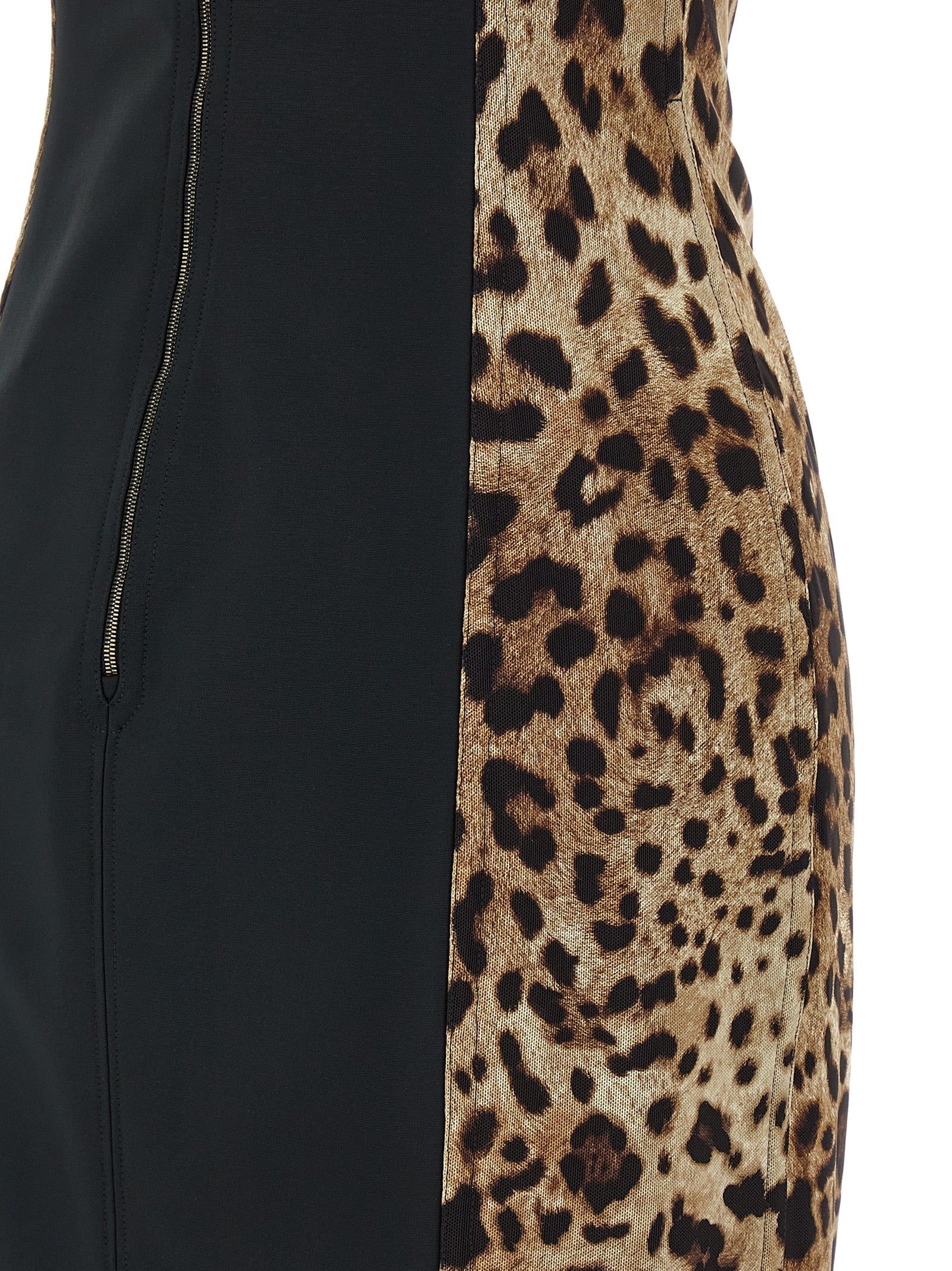 Dolce & Gabbana Brown Polyamide Midi Women's Dress