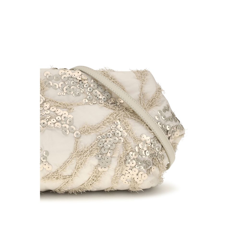 Brunello Cucinelli Beige Silk Clutch Women's Bag