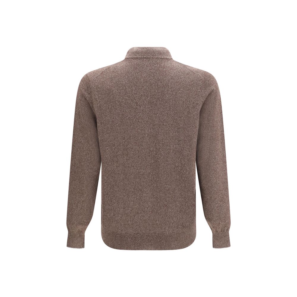 Brunello Cucinelli Brown Cashmere Men's Cardigan