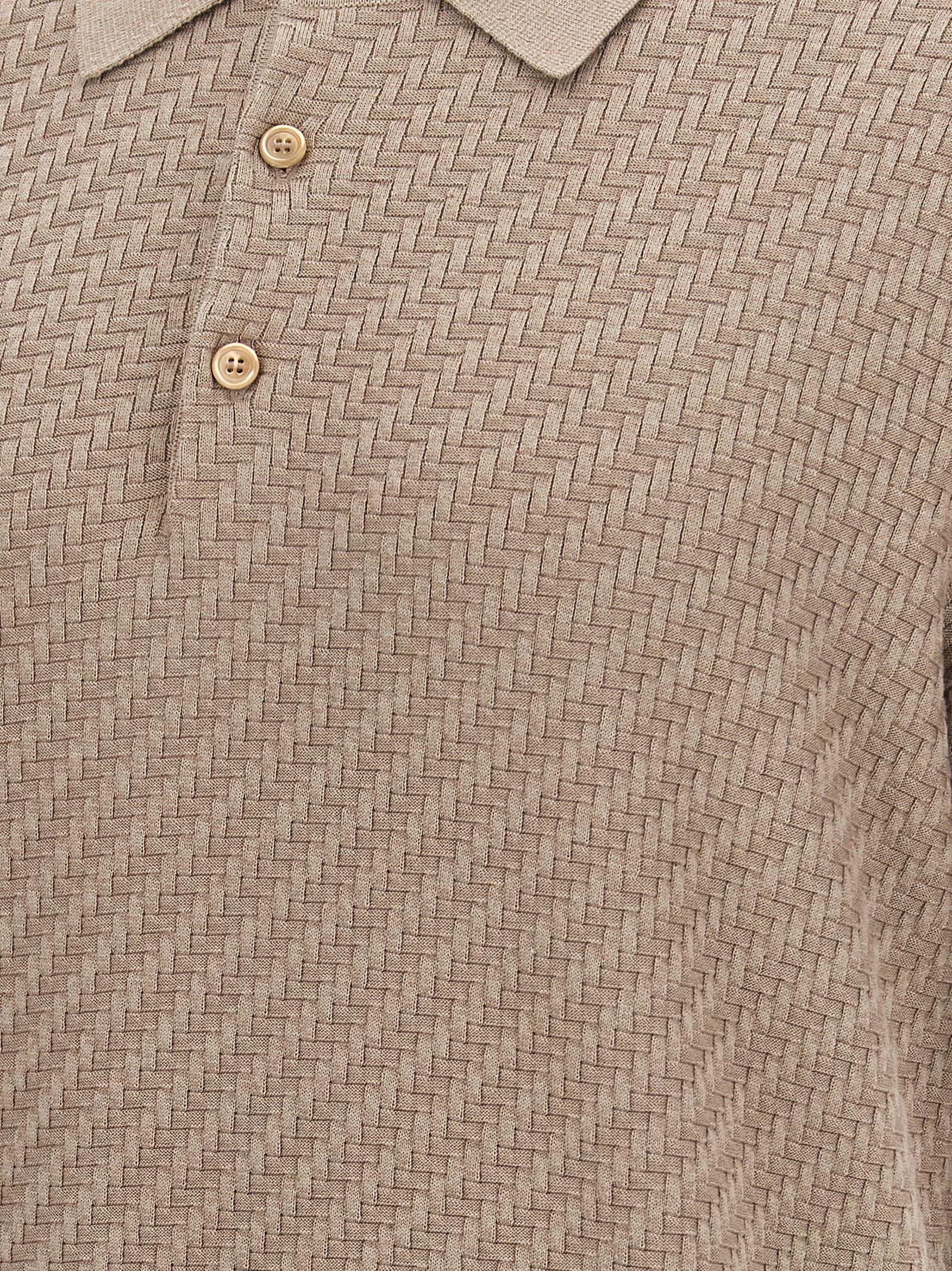 Brioni Beige Cotton Polo Men's Shirt