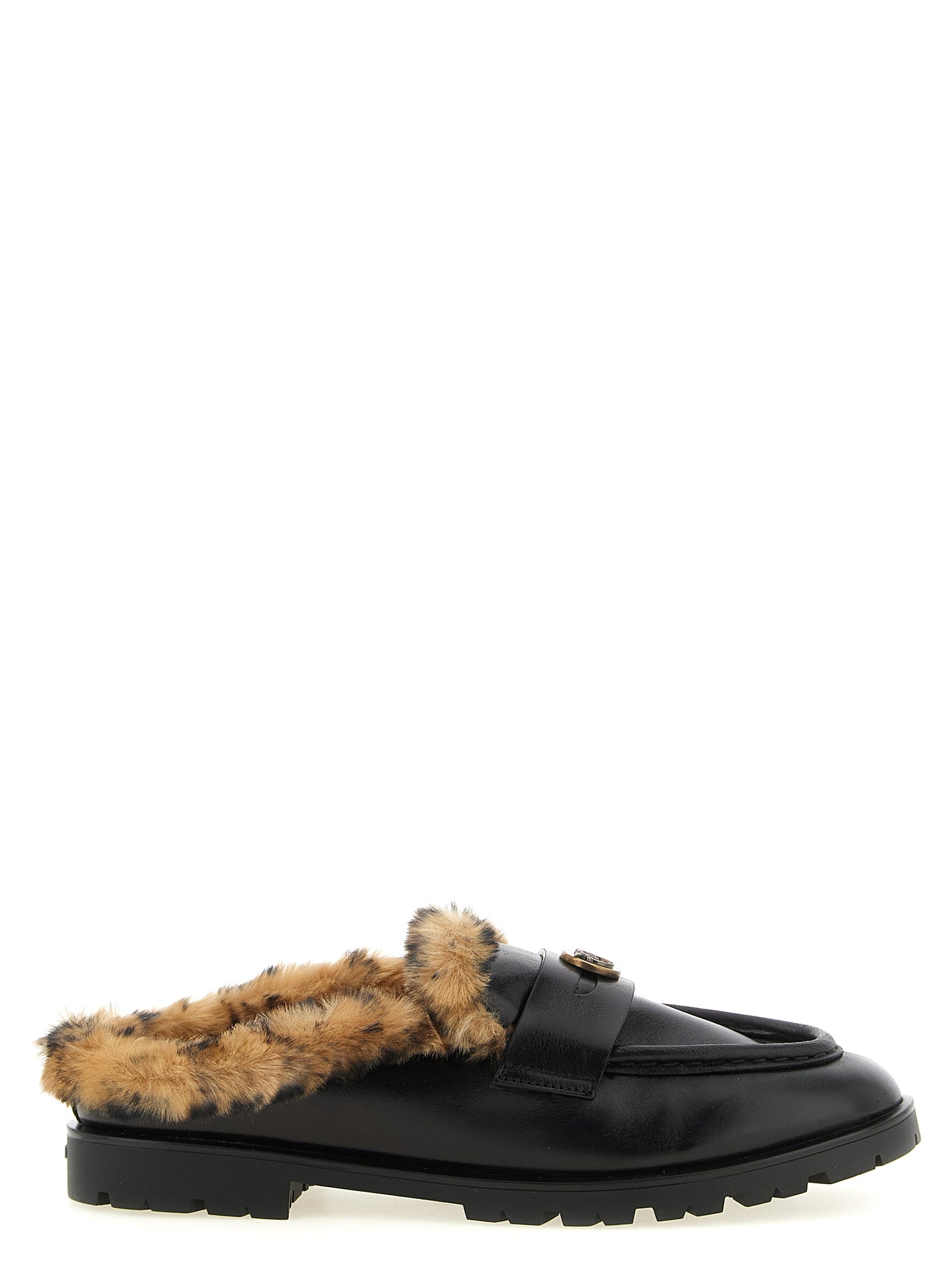 PINKO Black Cowhide Women's Mules