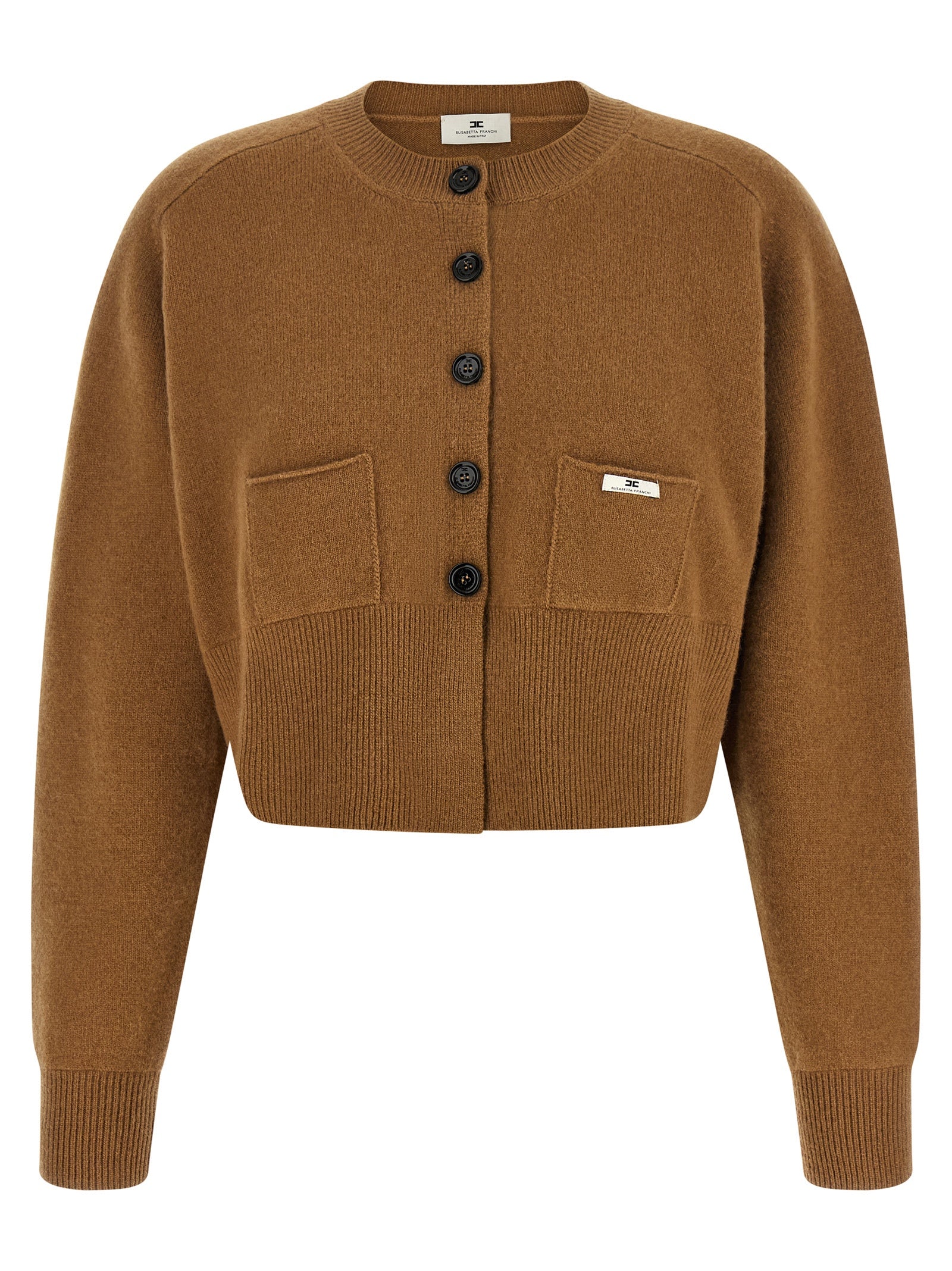 Elisabetta Franchi Brown Wool Women's Cardigan