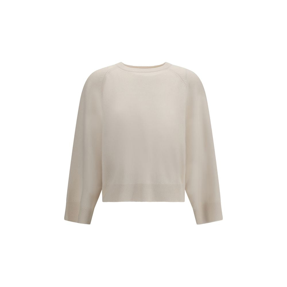 Brunello Cucinelli White Cashmere Women's Sweater