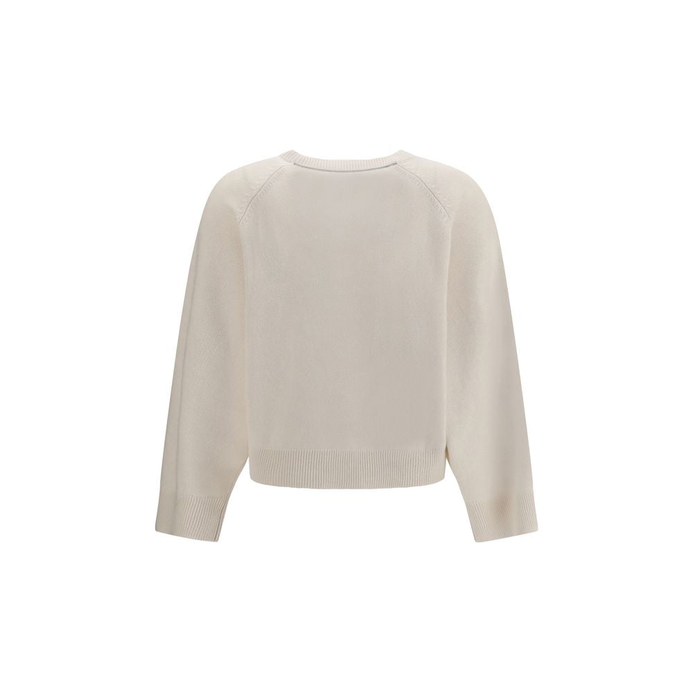 Brunello Cucinelli White Cashmere Women's Sweater