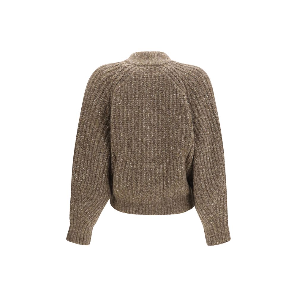 Brunello Cucinelli Brown Cashmere Women's Cardigan