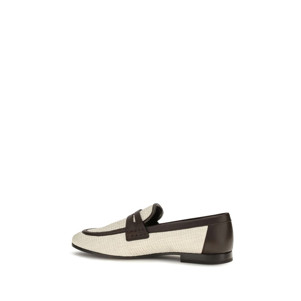 Brunello Cucinelli Beige Polyamide Slip-On Women's Loafers